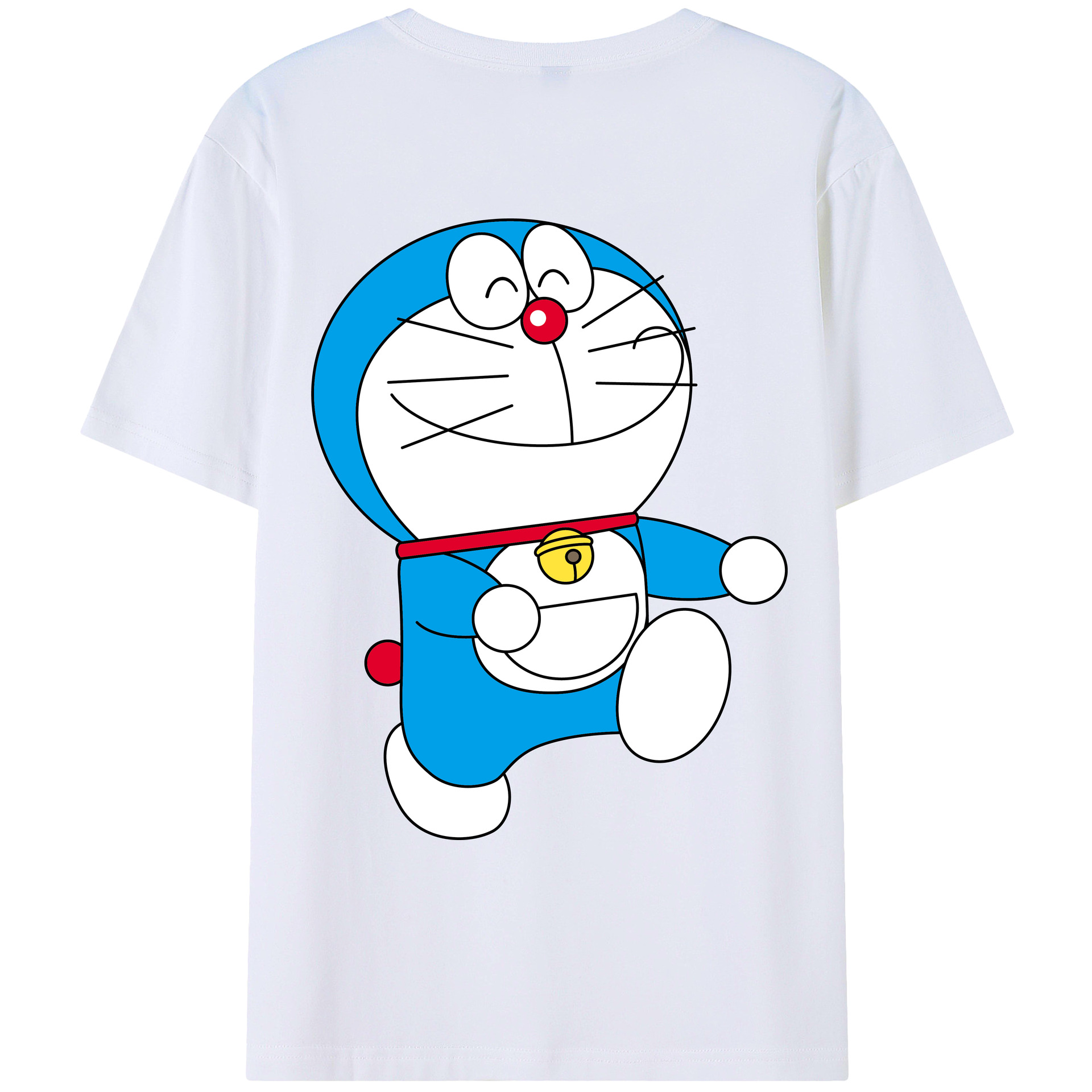 （画像用） ドラえもん Doraemon 綿100％ メンズ半袖Tシャツ（バックプリント） 通気性
