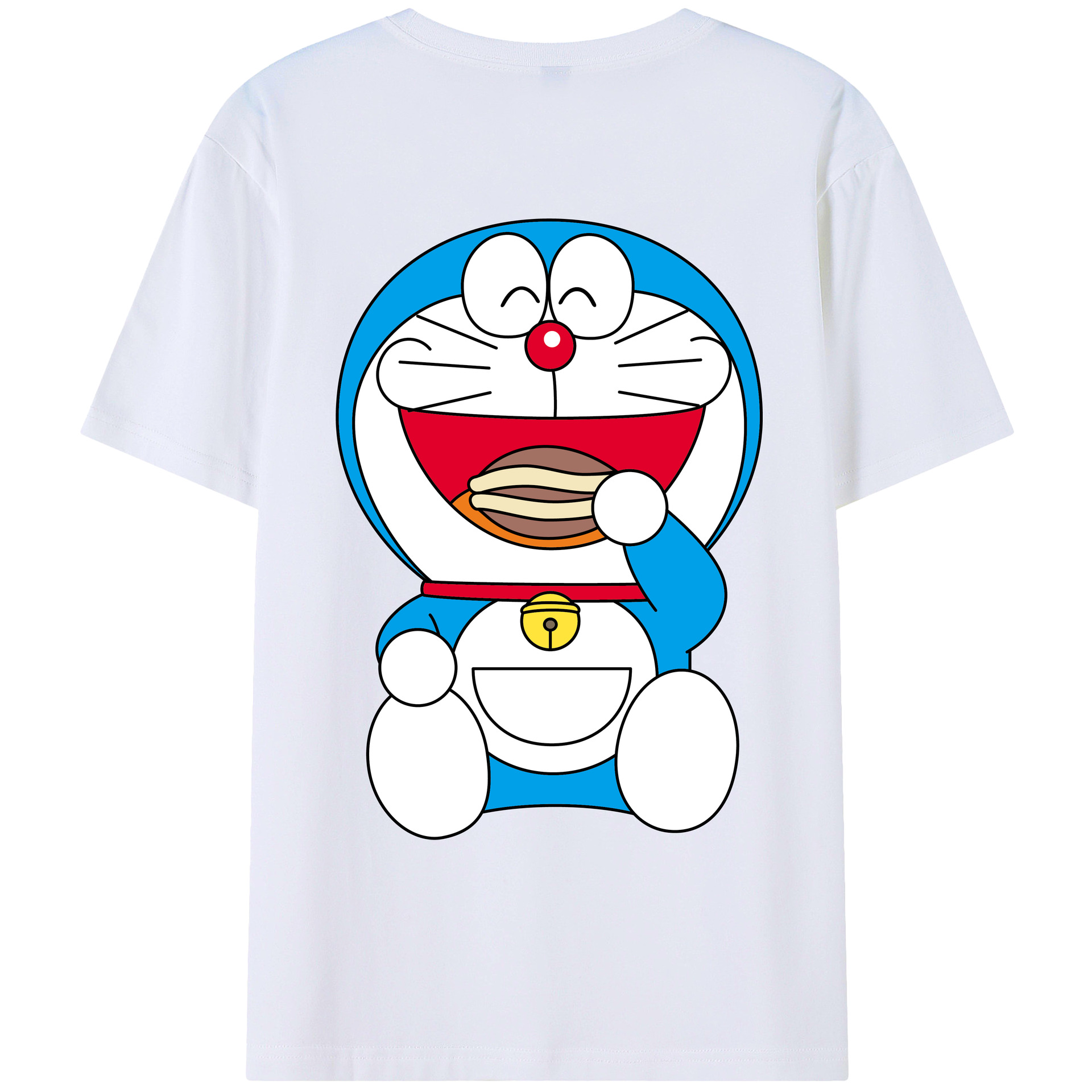 （画像用） ドラえもん Doraemon 綿100％ メンズ半袖Tシャツ（バックプリント） 通気性