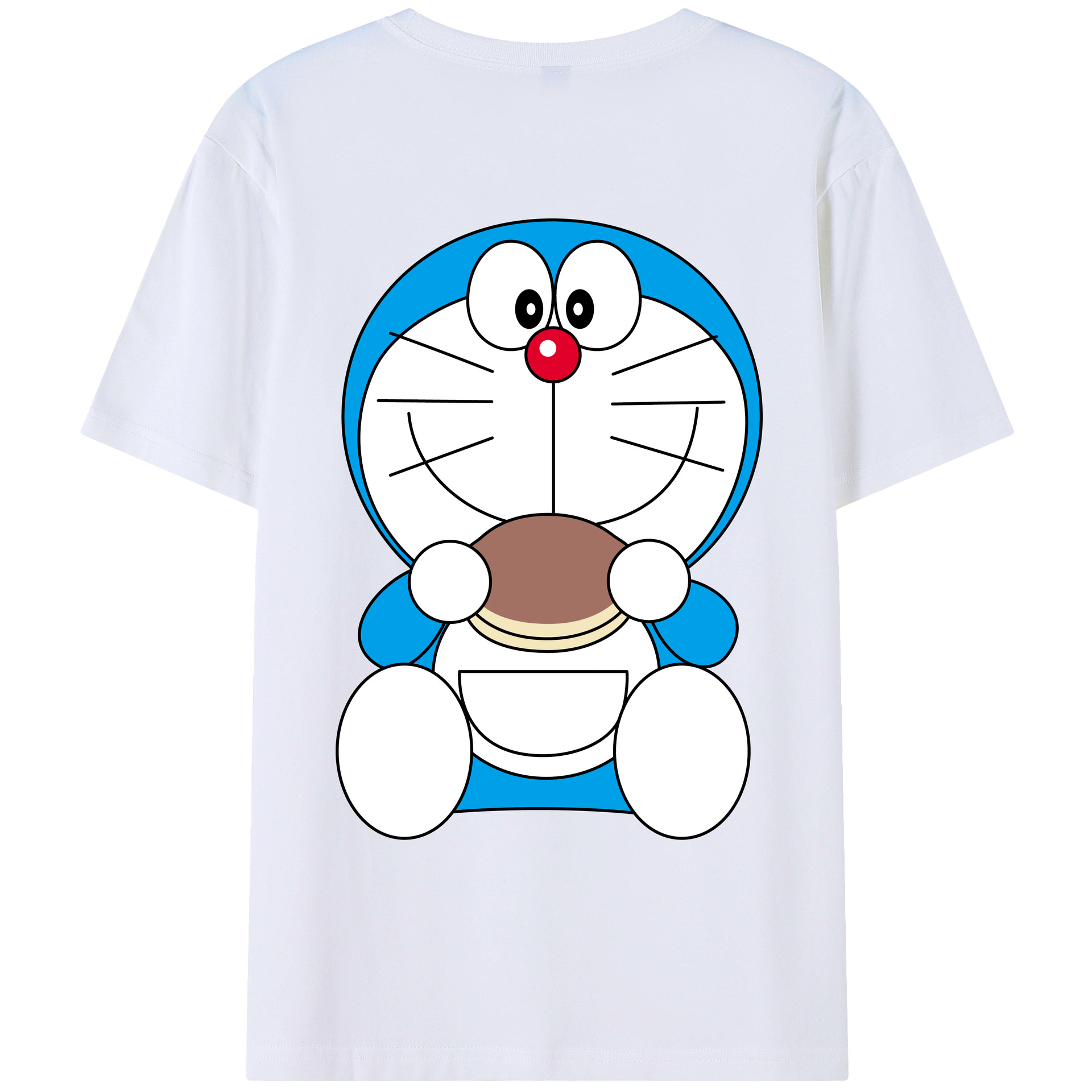 （画像用） ドラえもん Doraemon 綿100％ メンズ半袖Tシャツ（バックプリント） 通気性