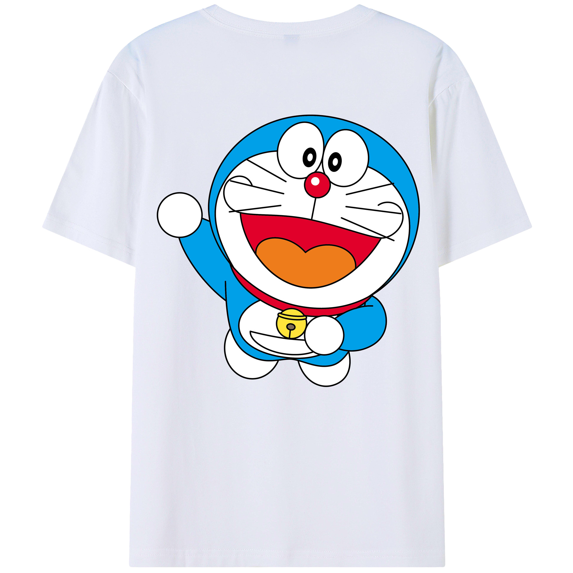 （画像用） ドラえもん Doraemon 綿100％ メンズ半袖Tシャツ（バックプリント） 通気性