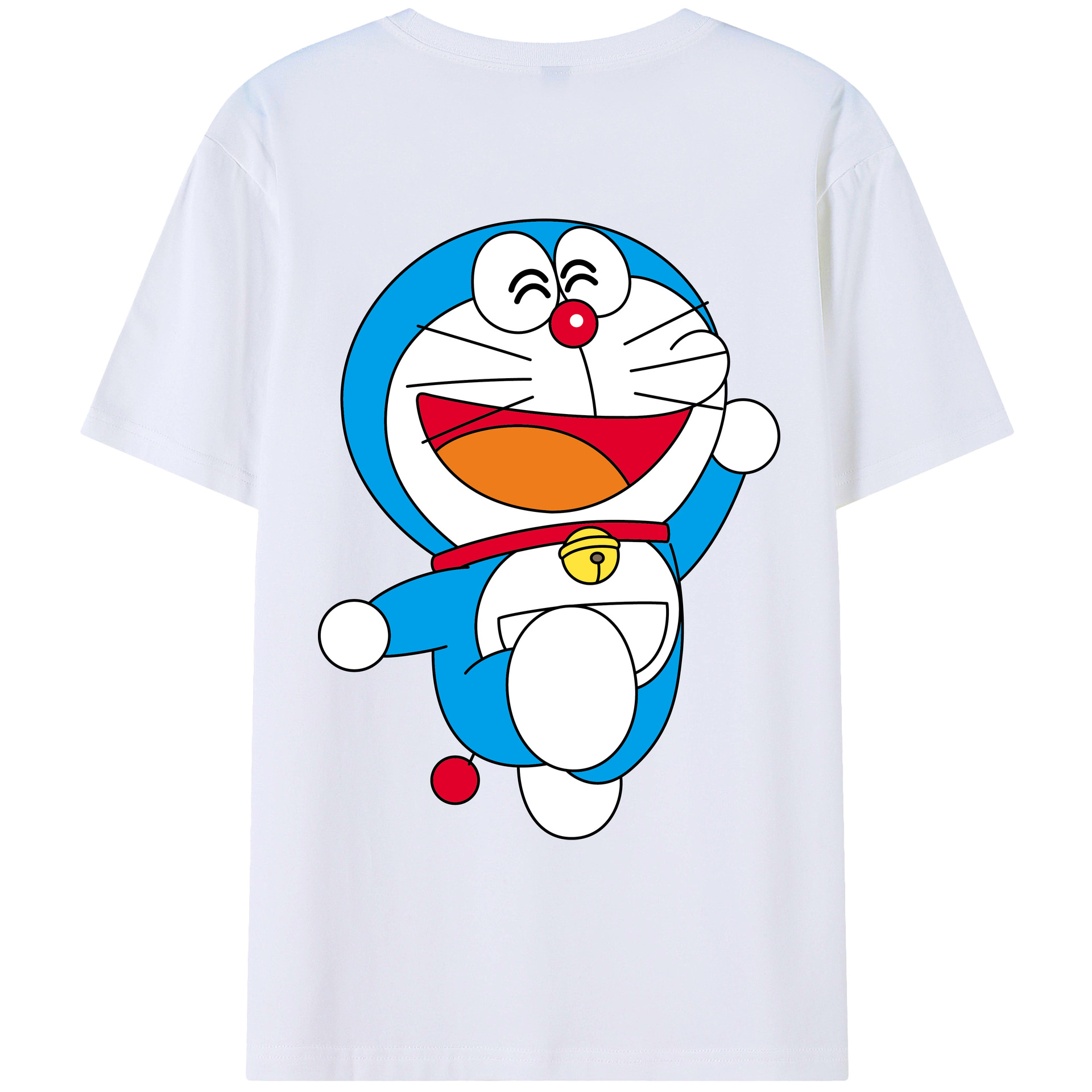 （画像用） ドラえもん Doraemon 綿100％ メンズ半袖Tシャツ（バックプリント） 通気性