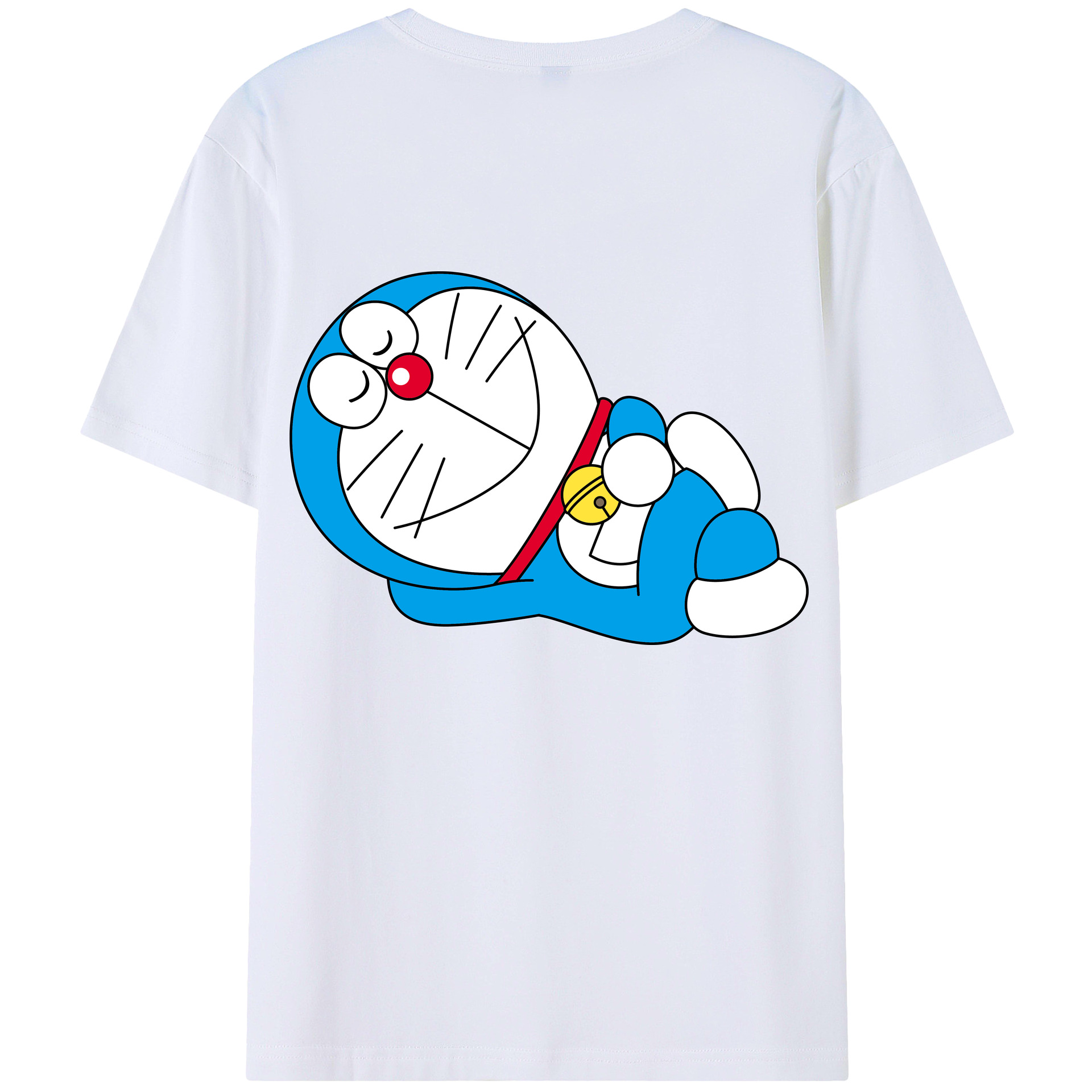 （画像用） ドラえもん Doraemon 綿100％ メンズ半袖Tシャツ（バックプリント） 通気性