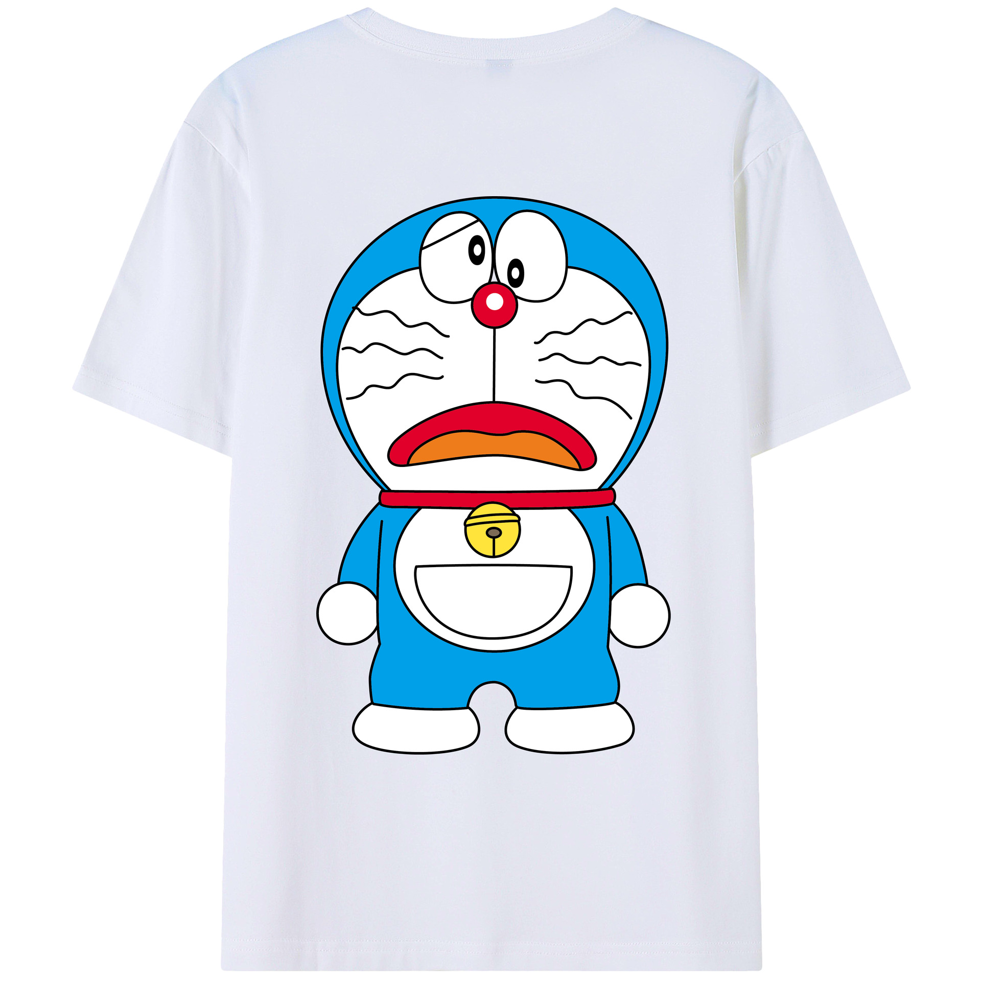 （画像用） ドラえもん Doraemon 綿100％ メンズ半袖Tシャツ（バックプリント） 通気性