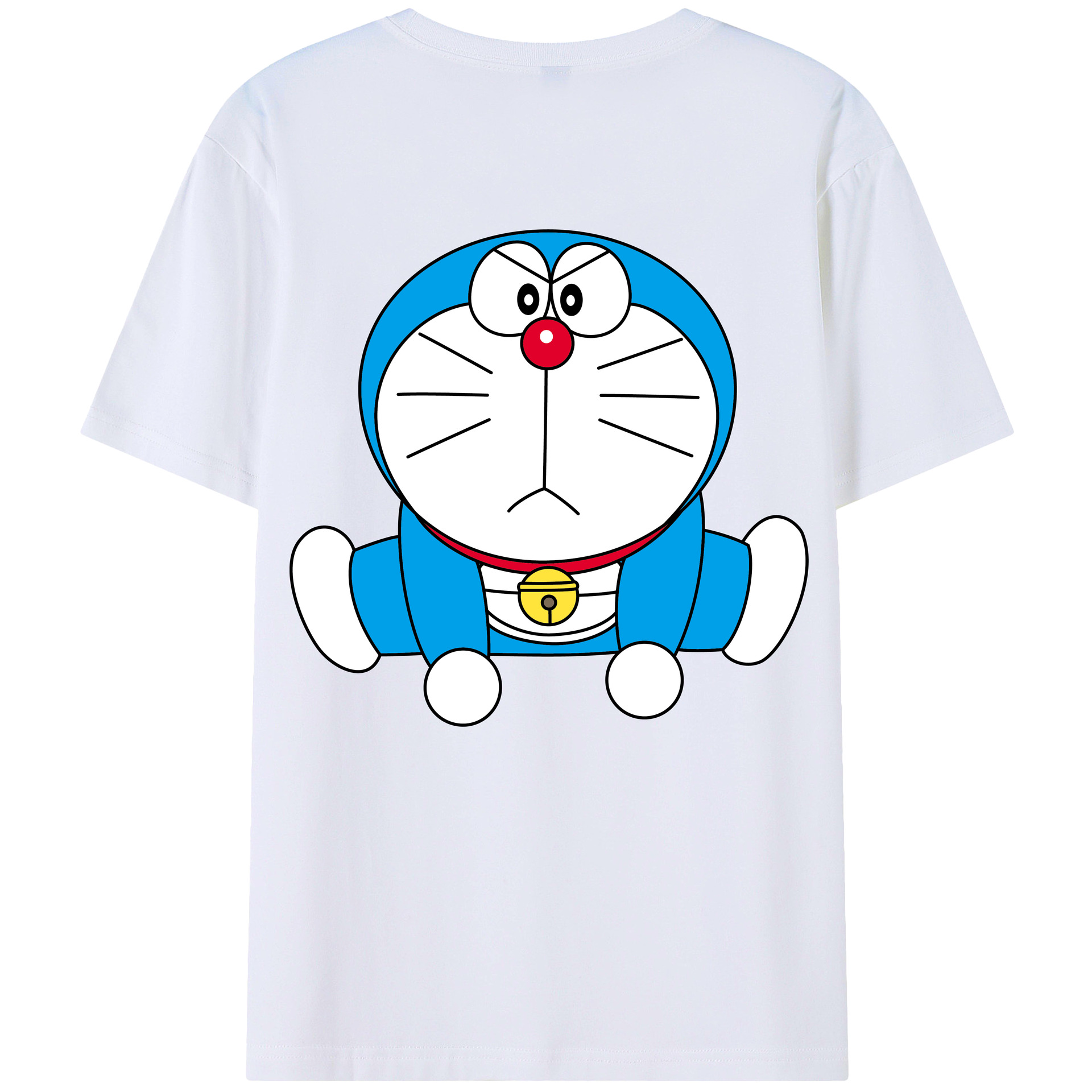 （画像用） ドラえもん Doraemon 綿100％ メンズ半袖Tシャツ（バックプリント） 通気性
