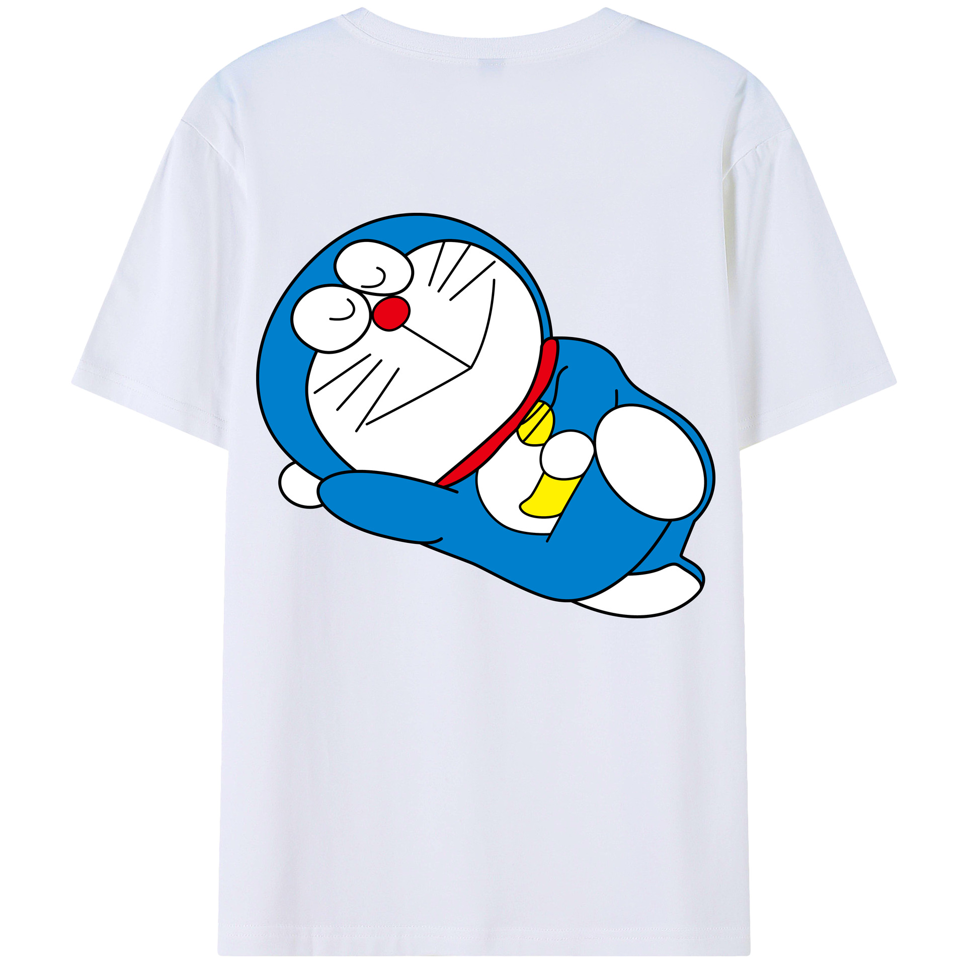（画像用） ドラえもん Doraemon 綿100％ メンズ半袖Tシャツ（バックプリント） 通気性