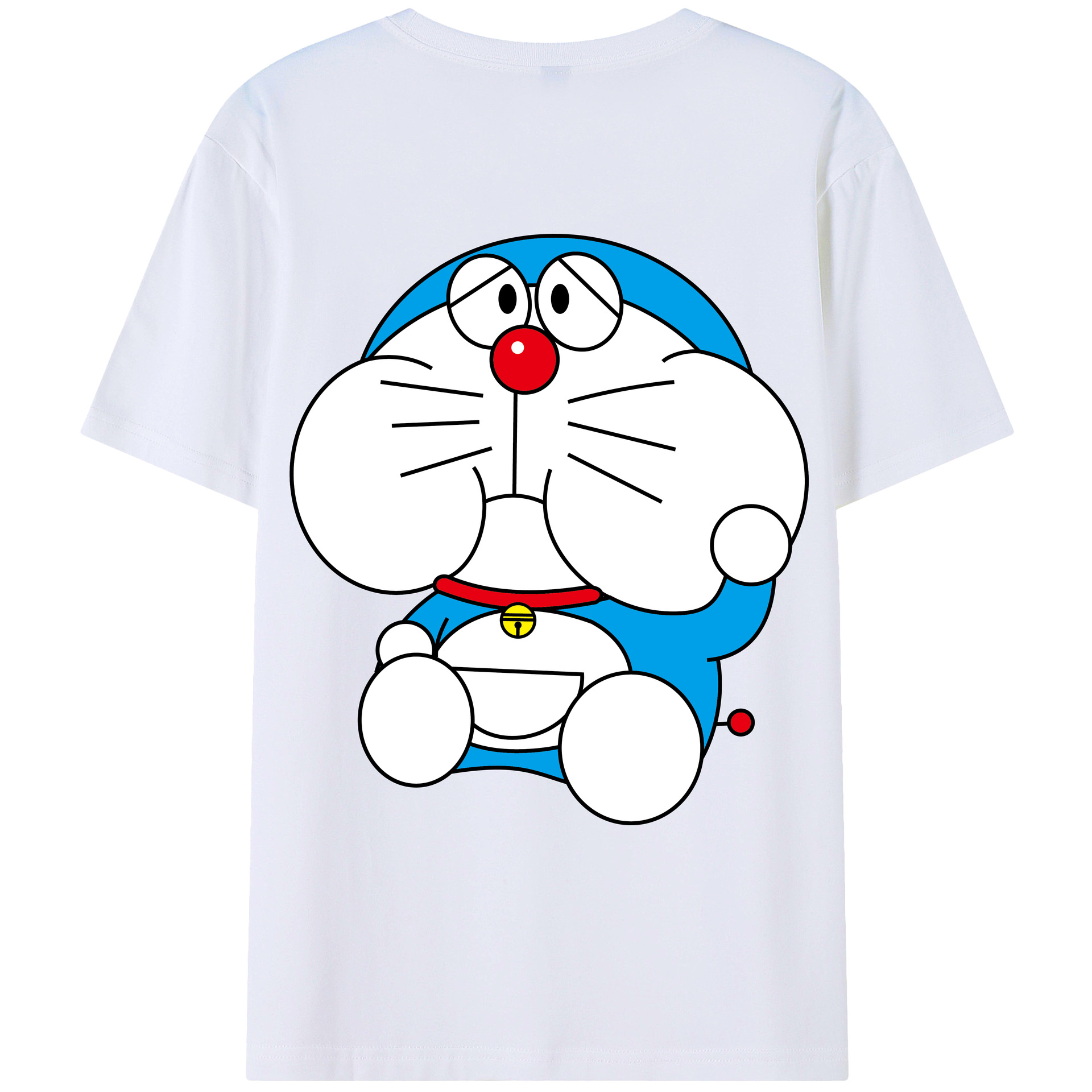 （画像用） ドラえもん Doraemon 綿100％ メンズ半袖Tシャツ（バックプリント） 通気性