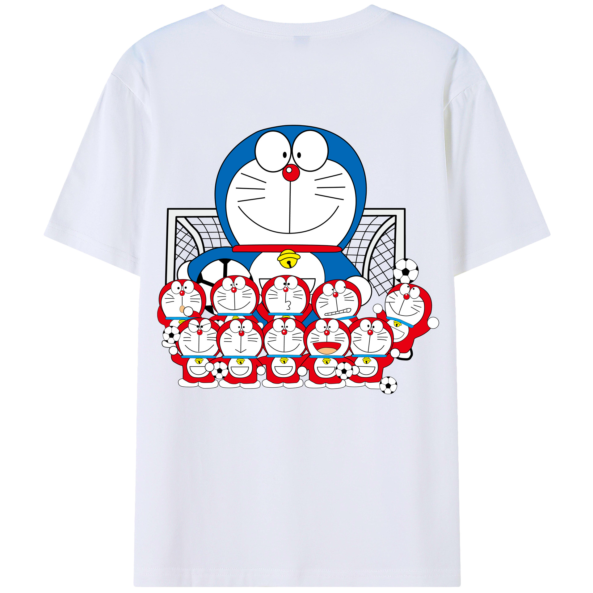 （画像用） ドラえもん Doraemon 綿100％ メンズ半袖Tシャツ（バックプリント） 通気性