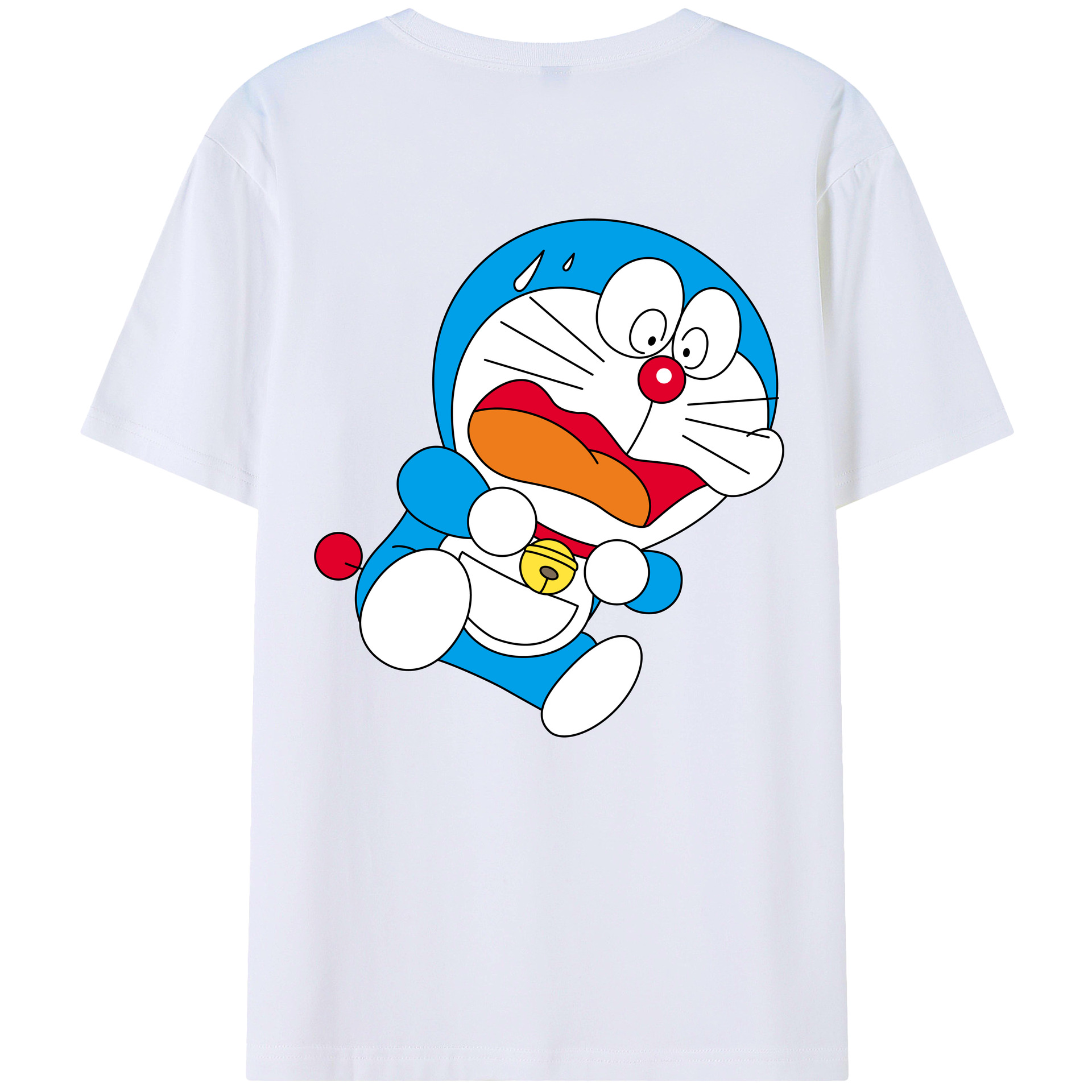 （画像用） ドラえもん Doraemon 綿100％ メンズ半袖Tシャツ（バックプリント） 通気性