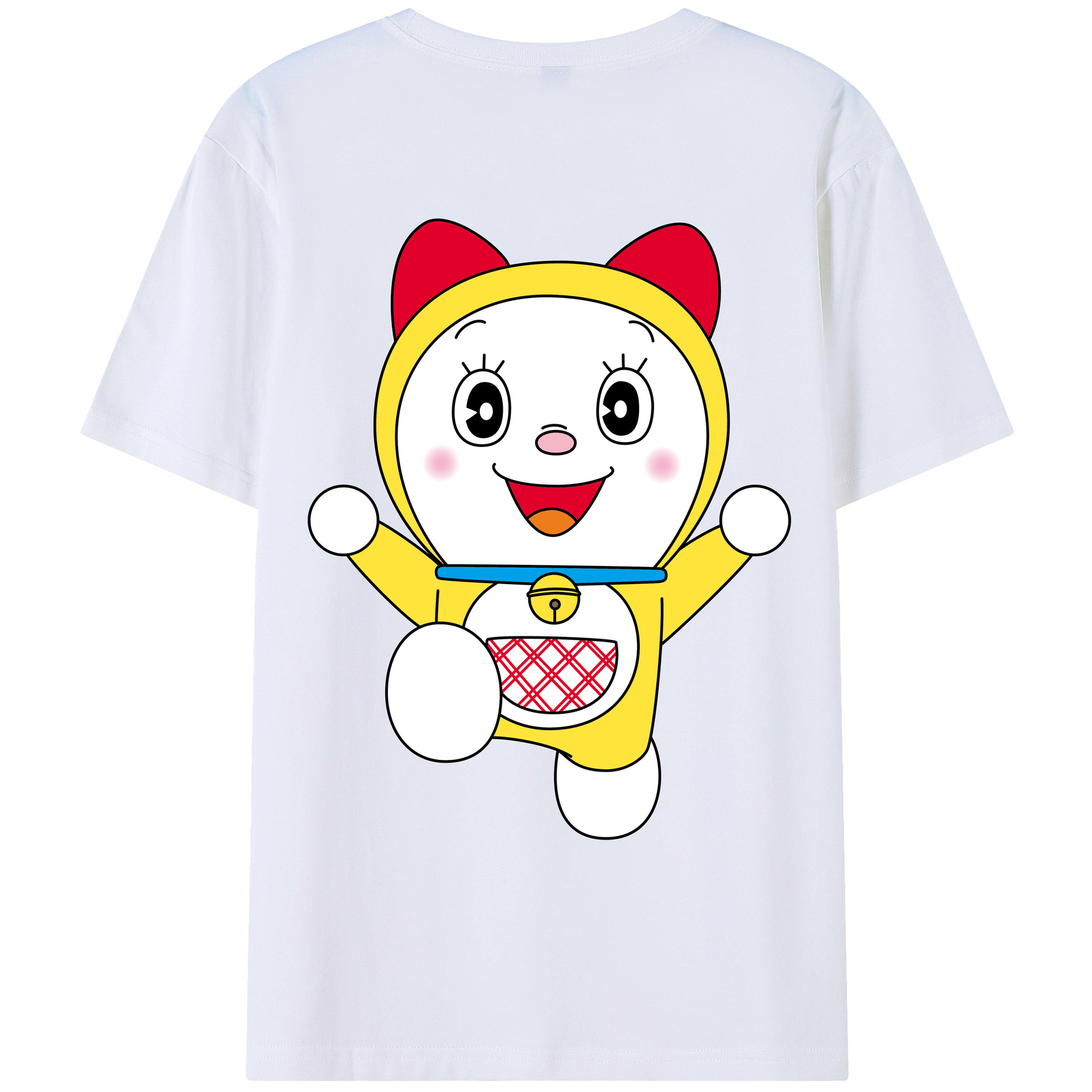 （画像用） ドラえもん ドラミ Doraemon Dorami 綿100％ メンズ半袖Tシャツ（バックプリント） 通気性