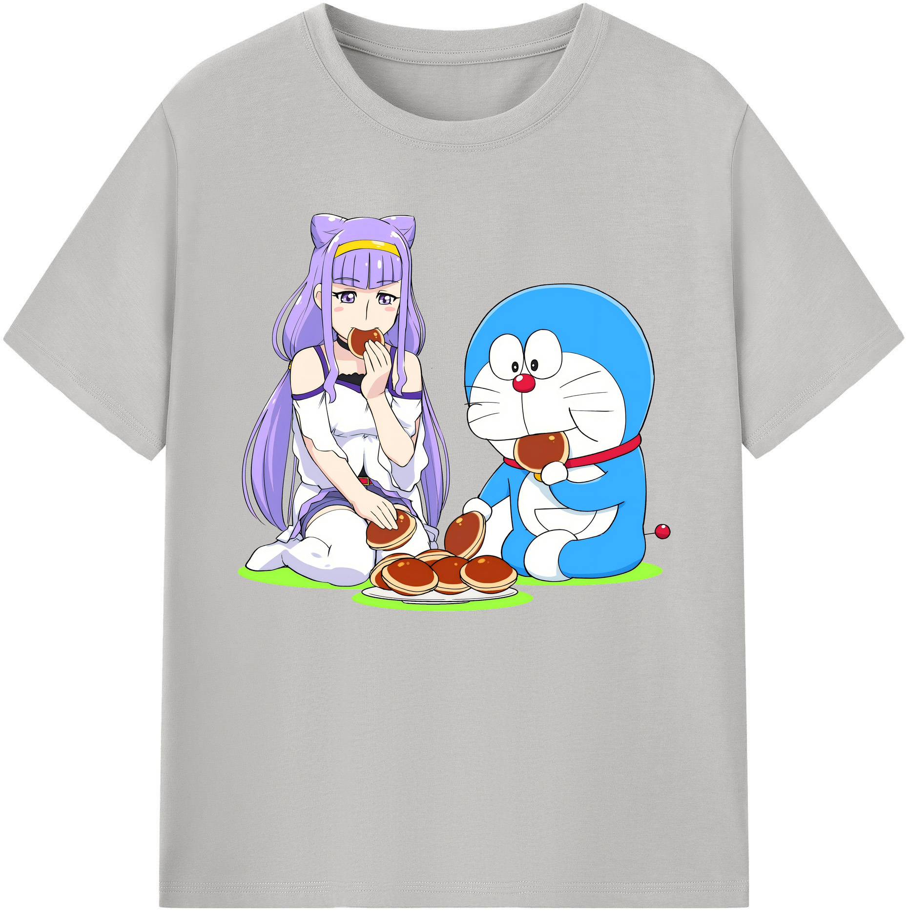 （画像用） ドラえもん Doraemon 綿100％ メンズ半袖Tシャツ｜肌触りやわらか＆通気性