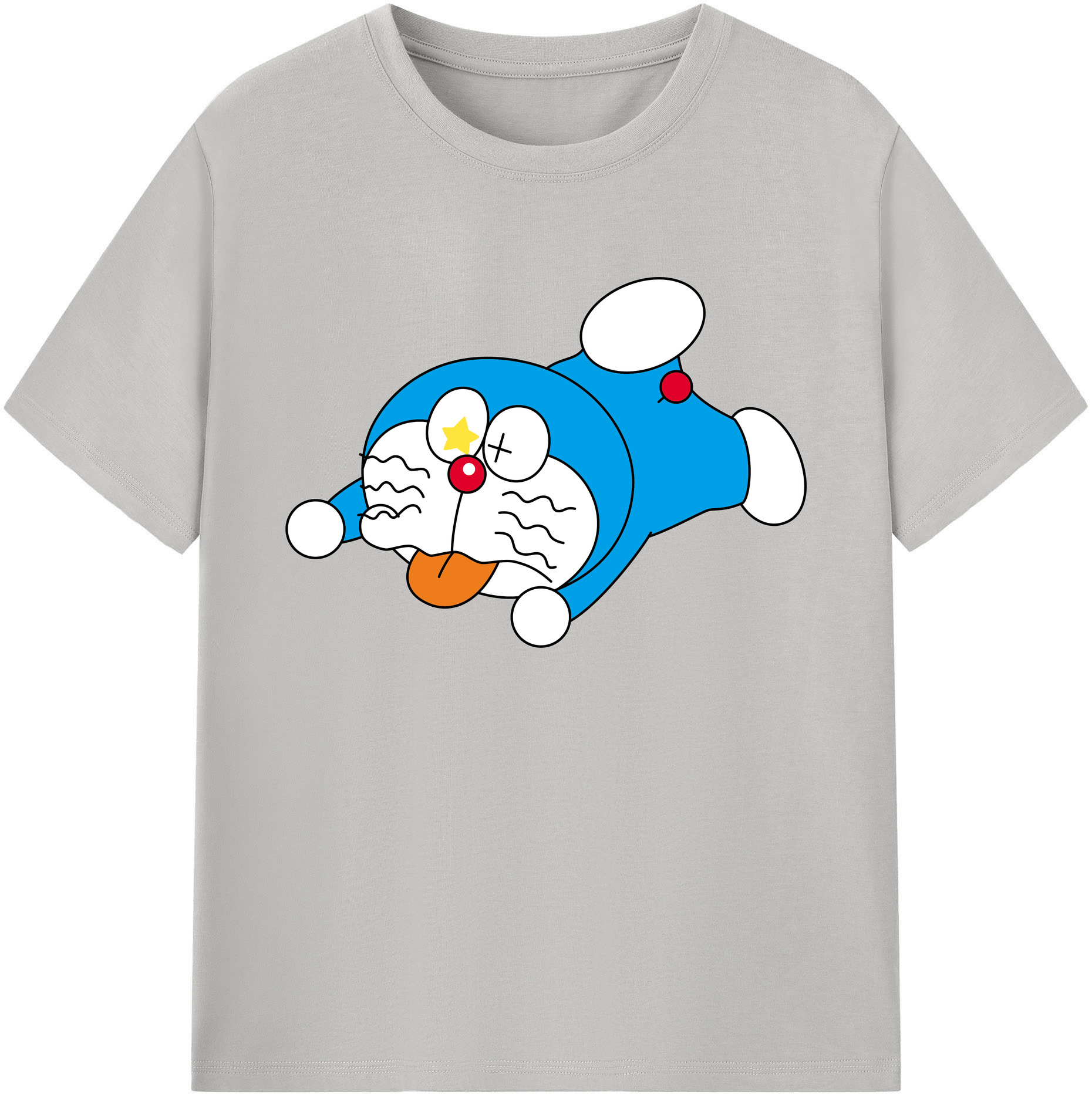（画像用） ドラえもん Doraemon 綿100％ メンズ半袖Tシャツ｜肌触りやわらか＆通気性