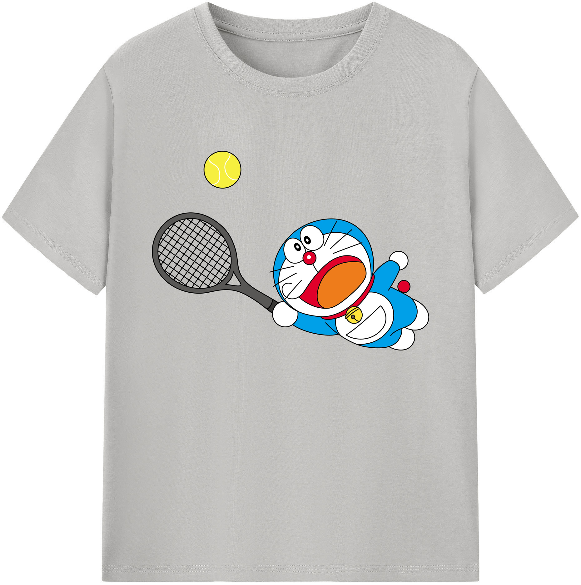 （画像用） ドラえもん Doraemon 綿100％ メンズ半袖Tシャツ｜肌触りやわらか＆通気性