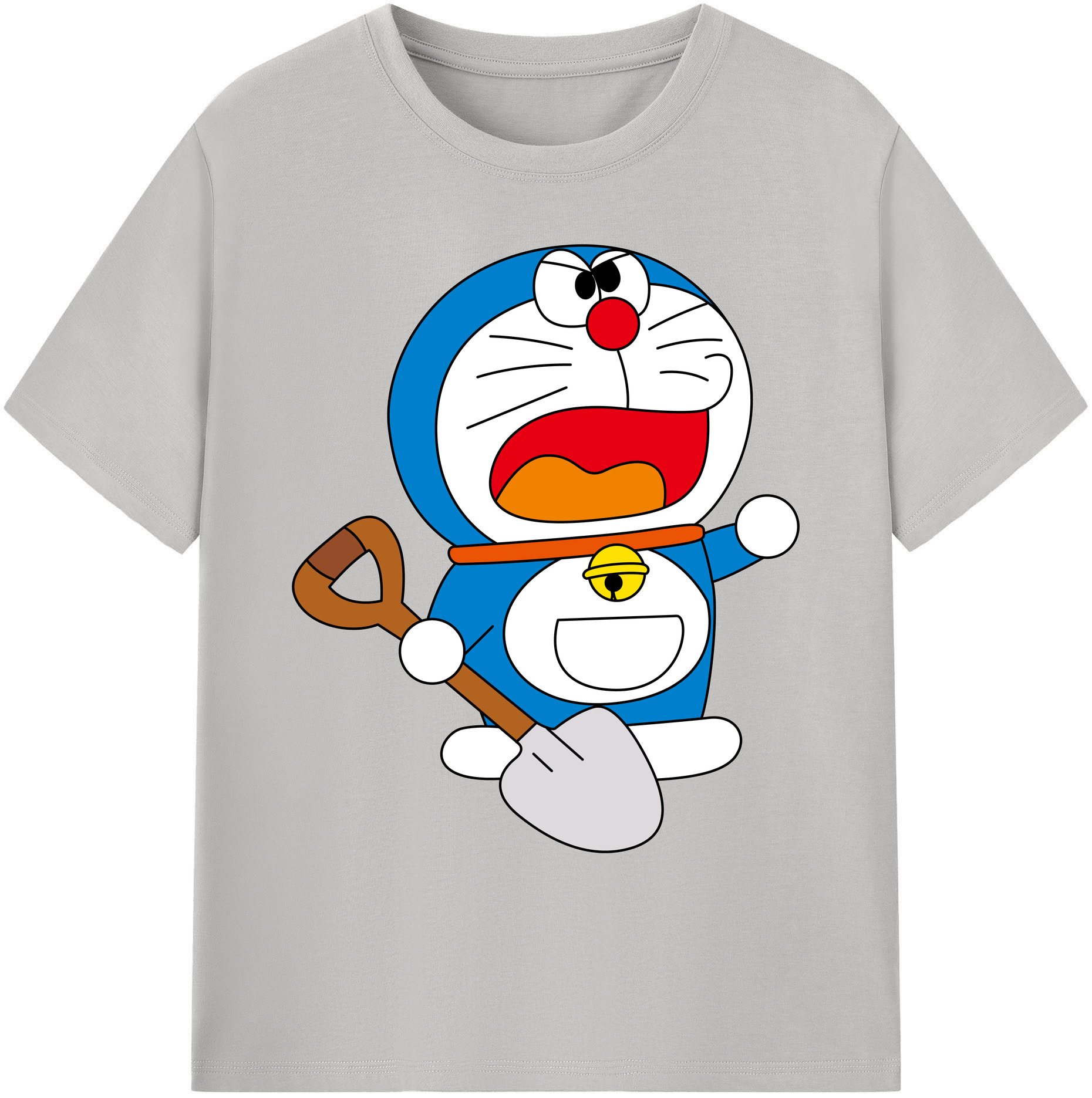 （画像用） ドラえもん Doraemon 綿100％ メンズ半袖Tシャツ｜肌触りやわらか＆通気性