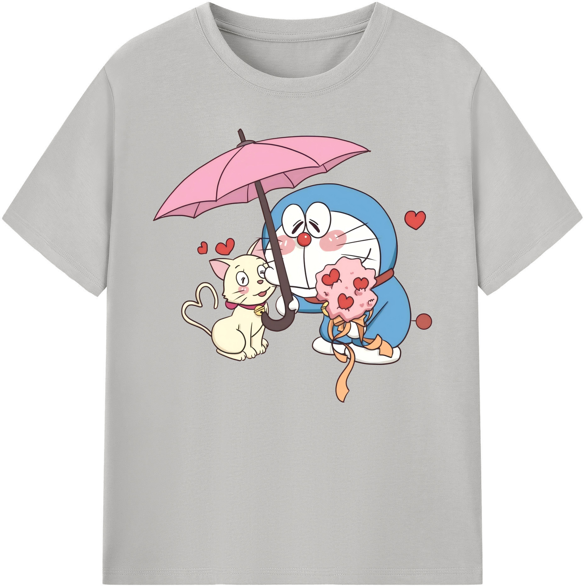（画像用） ドラえもん Doraemon 綿100％ メンズ半袖Tシャツ｜肌触りやわらか＆通気性