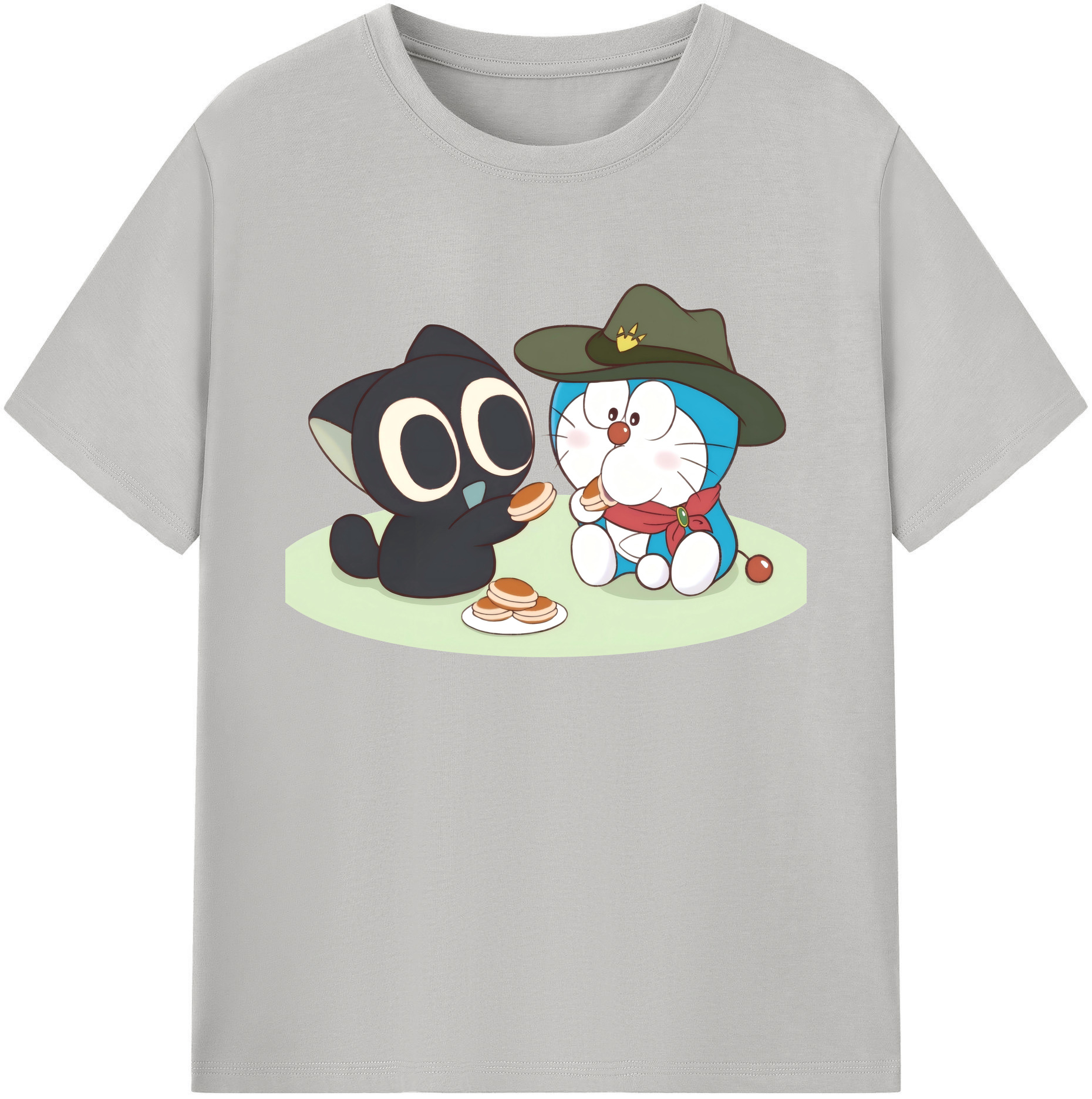 （画像用） ドラえもん Doraemon 綿100％ メンズ半袖Tシャツ｜肌触りやわらか＆通気性