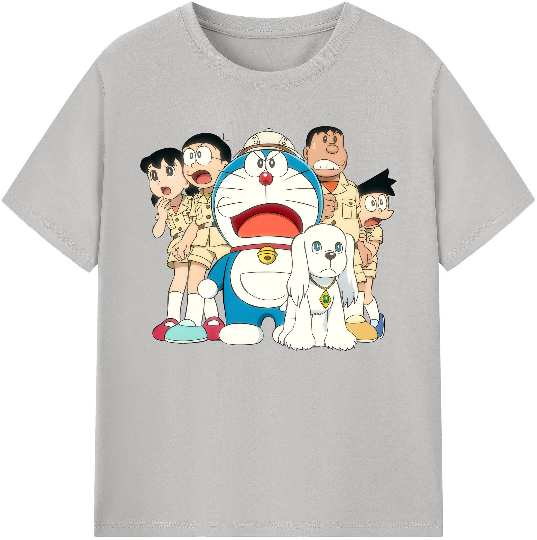 （画像用） ドラえもん Doraemon 綿100％ メンズ半袖Tシャツ｜肌触りやわらか＆通気性