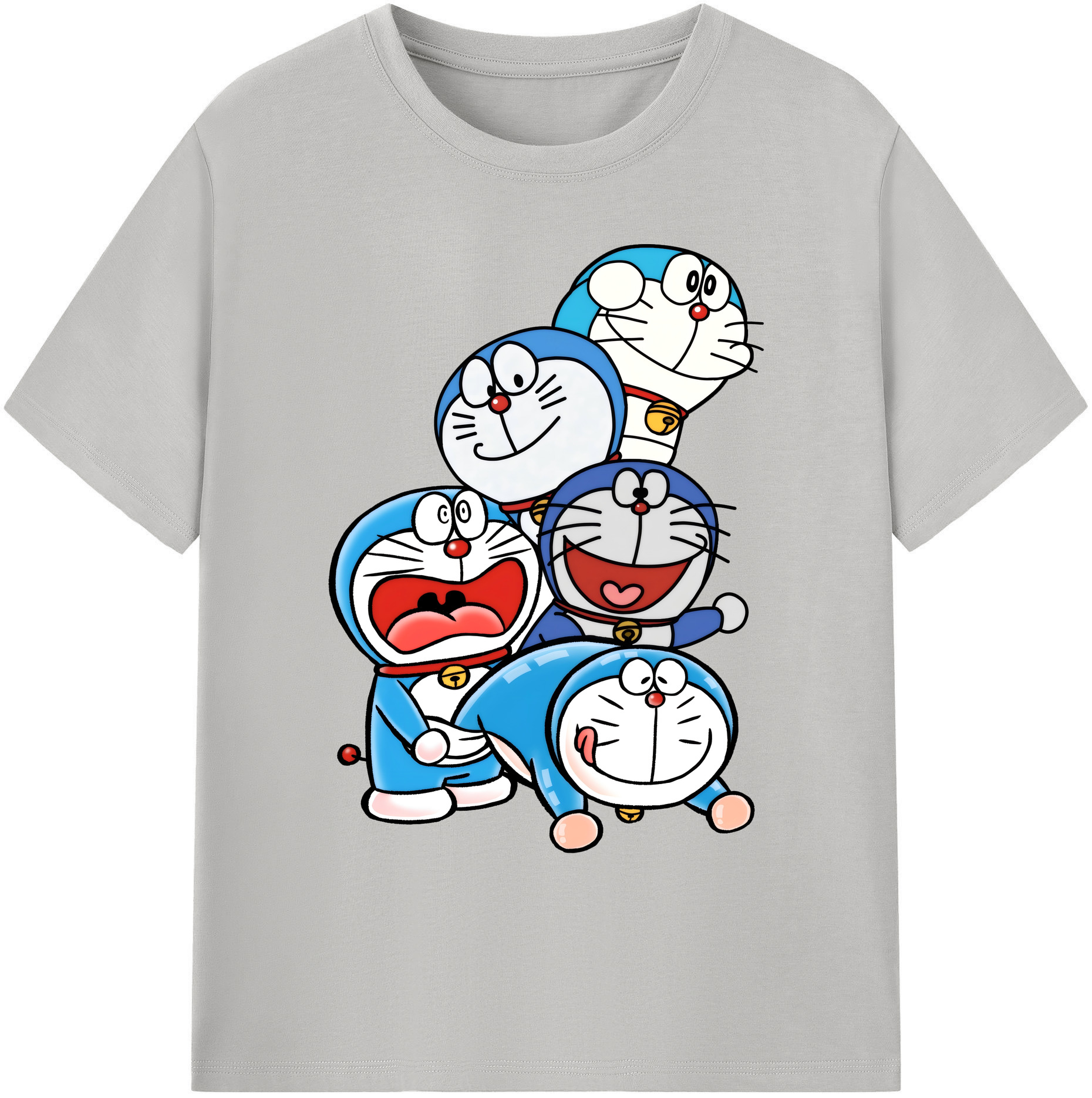 （画像用） ドラえもん Doraemon 綿100％ メンズ半袖Tシャツ｜肌触りやわらか＆通気性