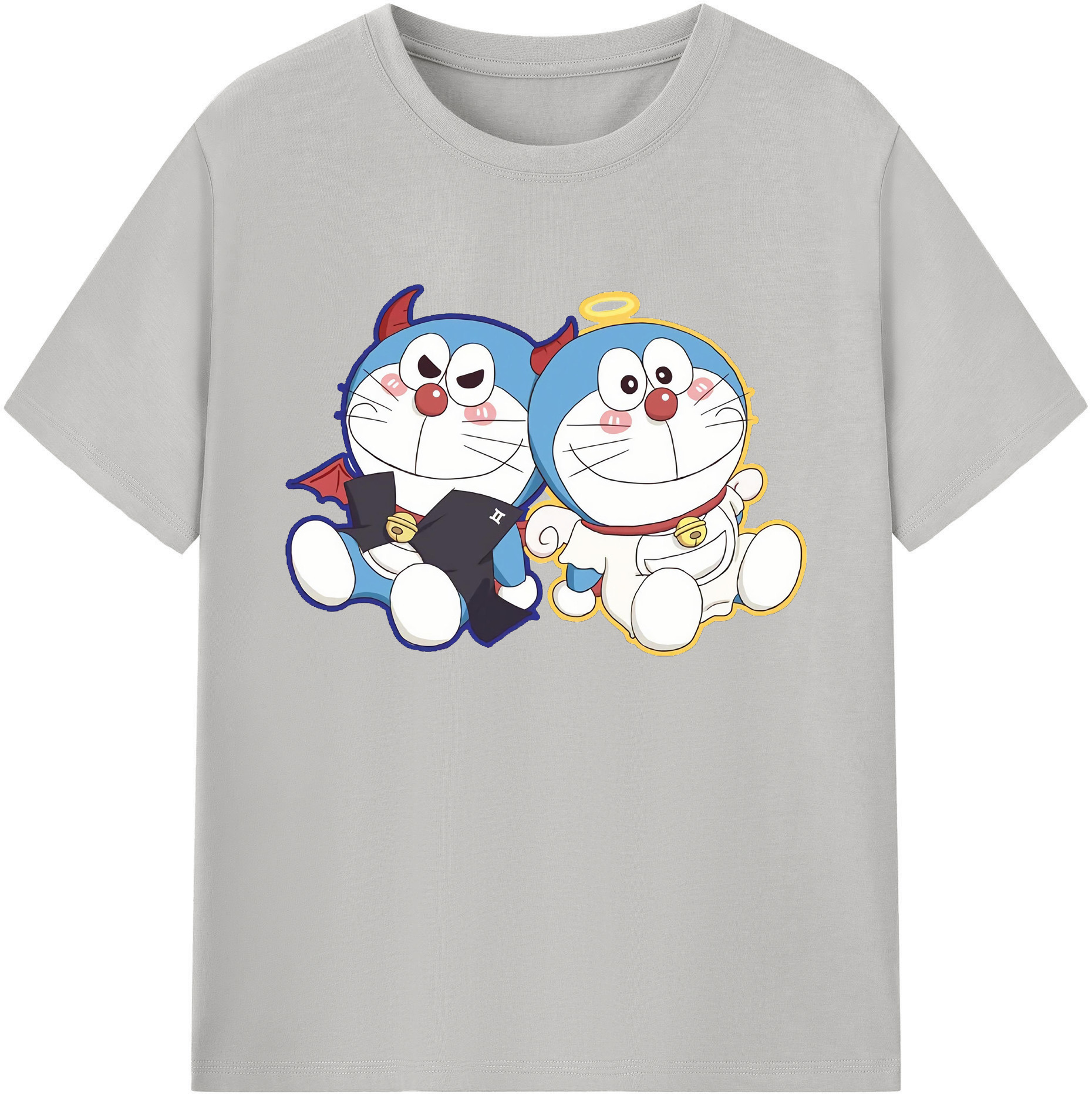（画像用） ドラえもん Doraemon 綿100％ メンズ半袖Tシャツ｜肌触りやわらか＆通気性