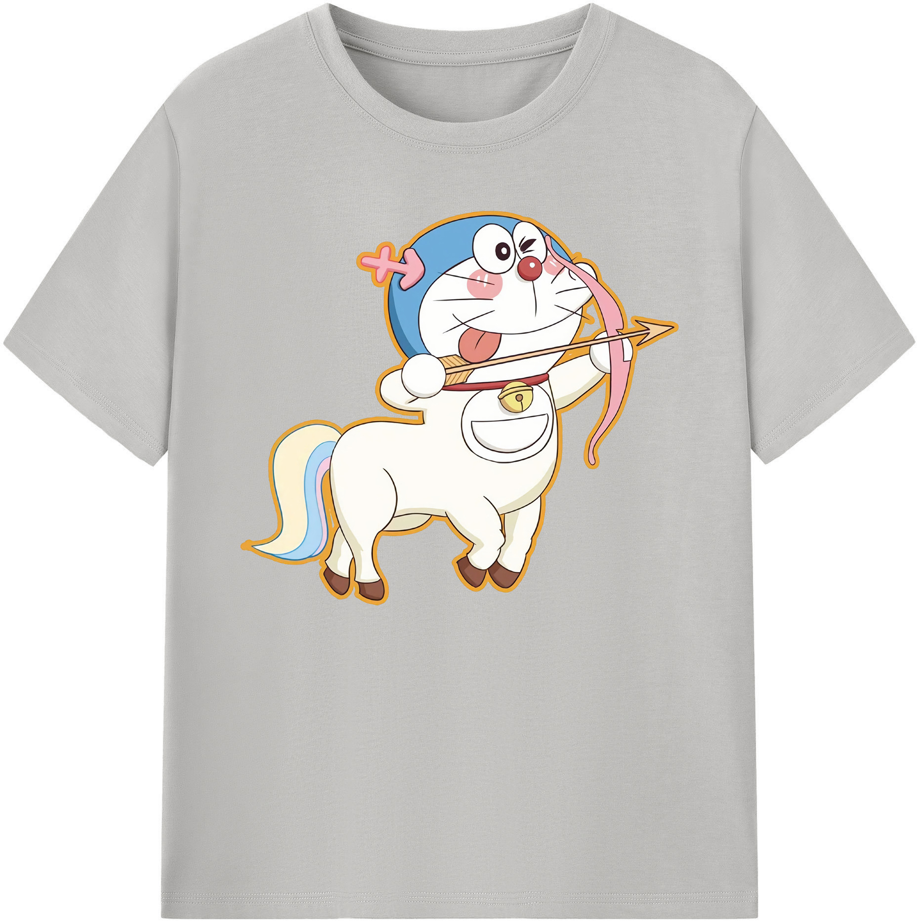 （画像用） ドラえもん Doraemon 綿100％ メンズ半袖Tシャツ｜肌触りやわらか＆通気性
