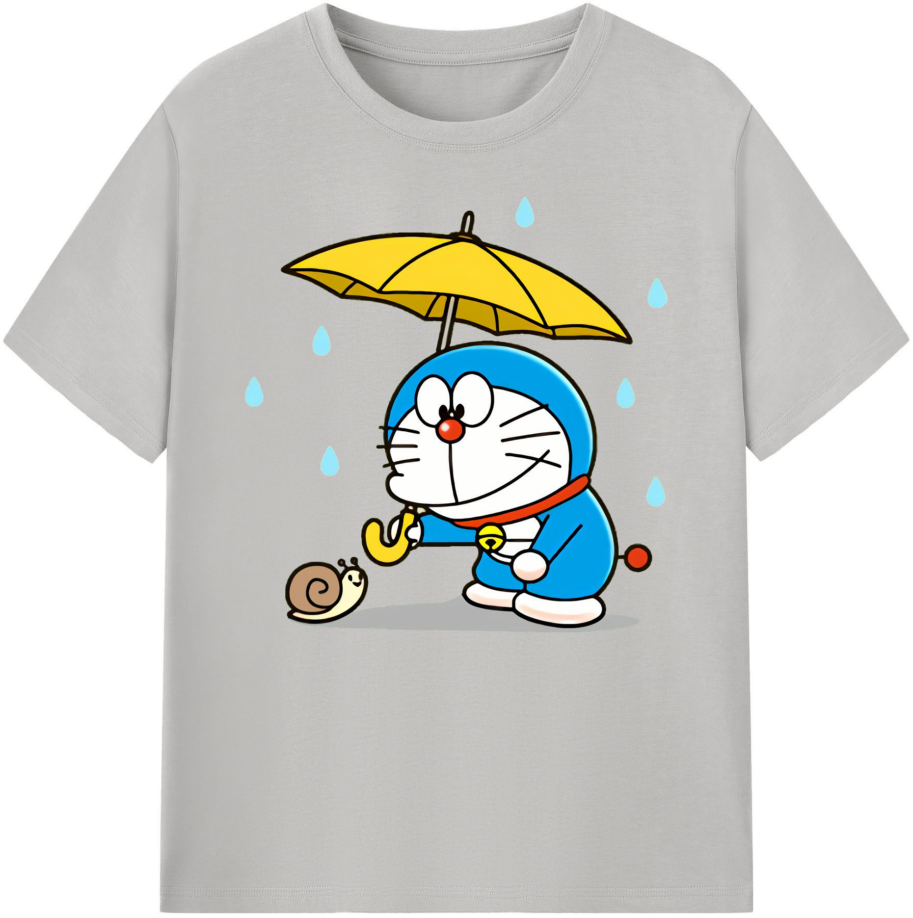 （画像用） ドラえもん Doraemon 綿100％ メンズ半袖Tシャツ｜肌触りやわらか＆通気性