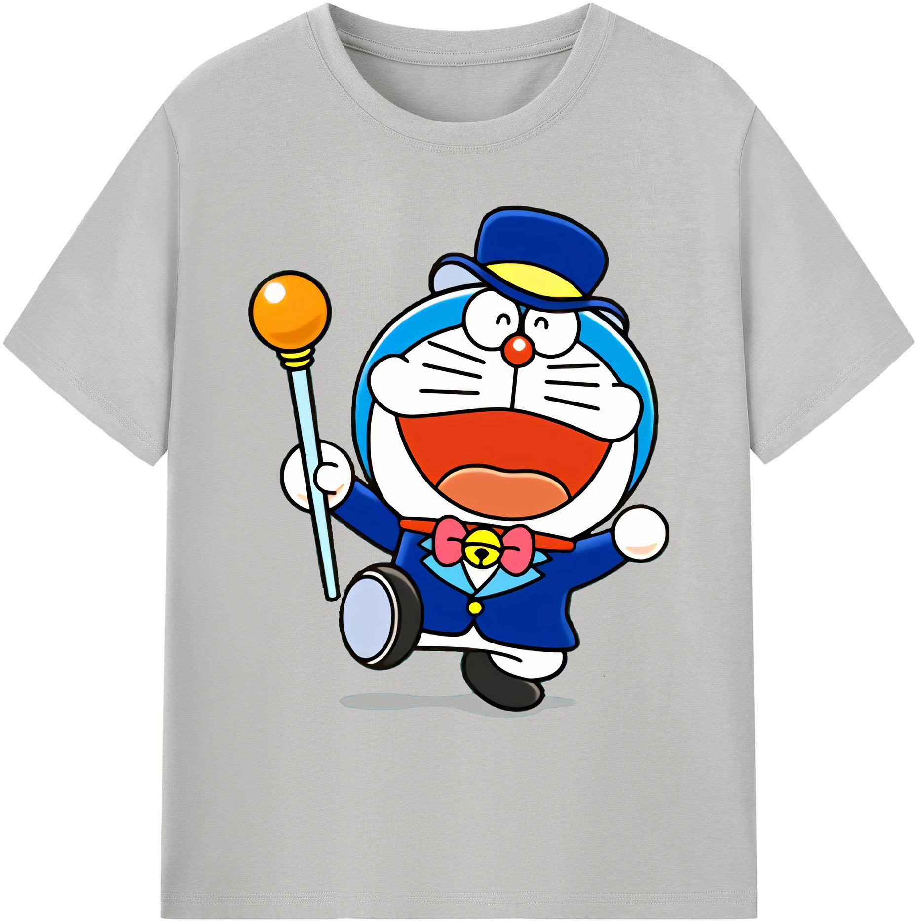 （画像用） ドラえもん Doraemon 綿100％ メンズ半袖Tシャツ｜肌触りやわらか＆通気性