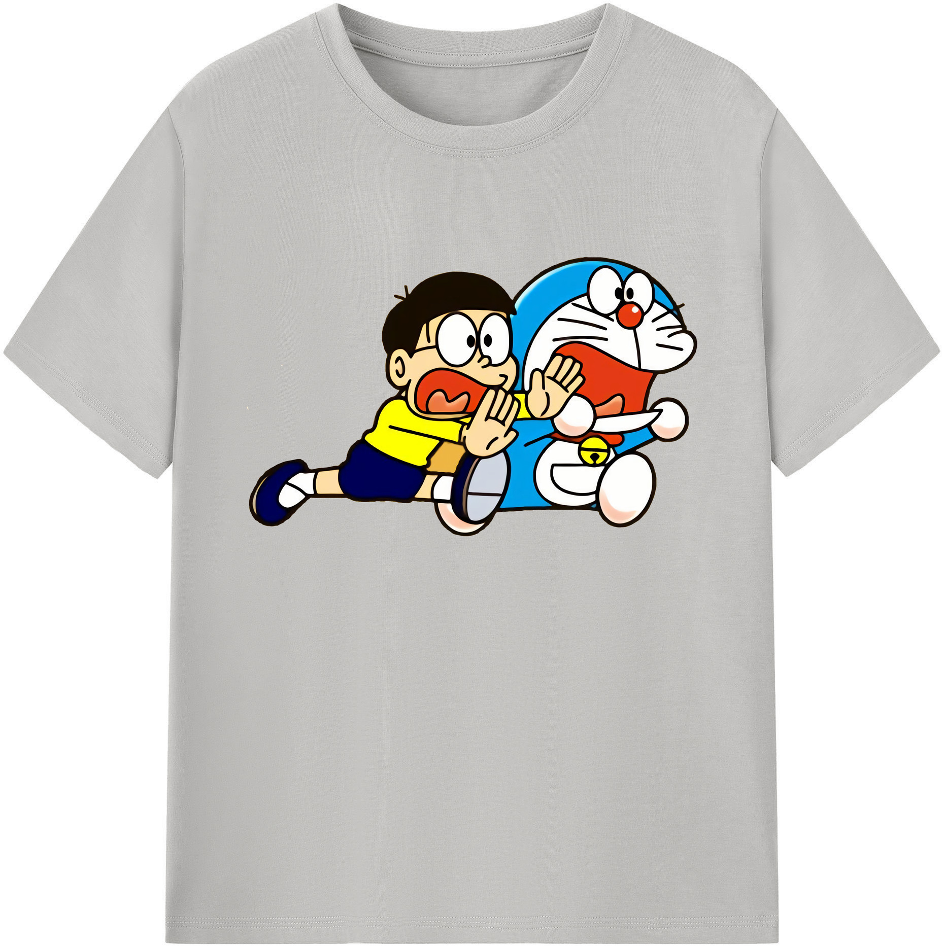 （画像用） ドラえもん Doraemon 綿100％ メンズ半袖Tシャツ｜肌触りやわらか＆通気性