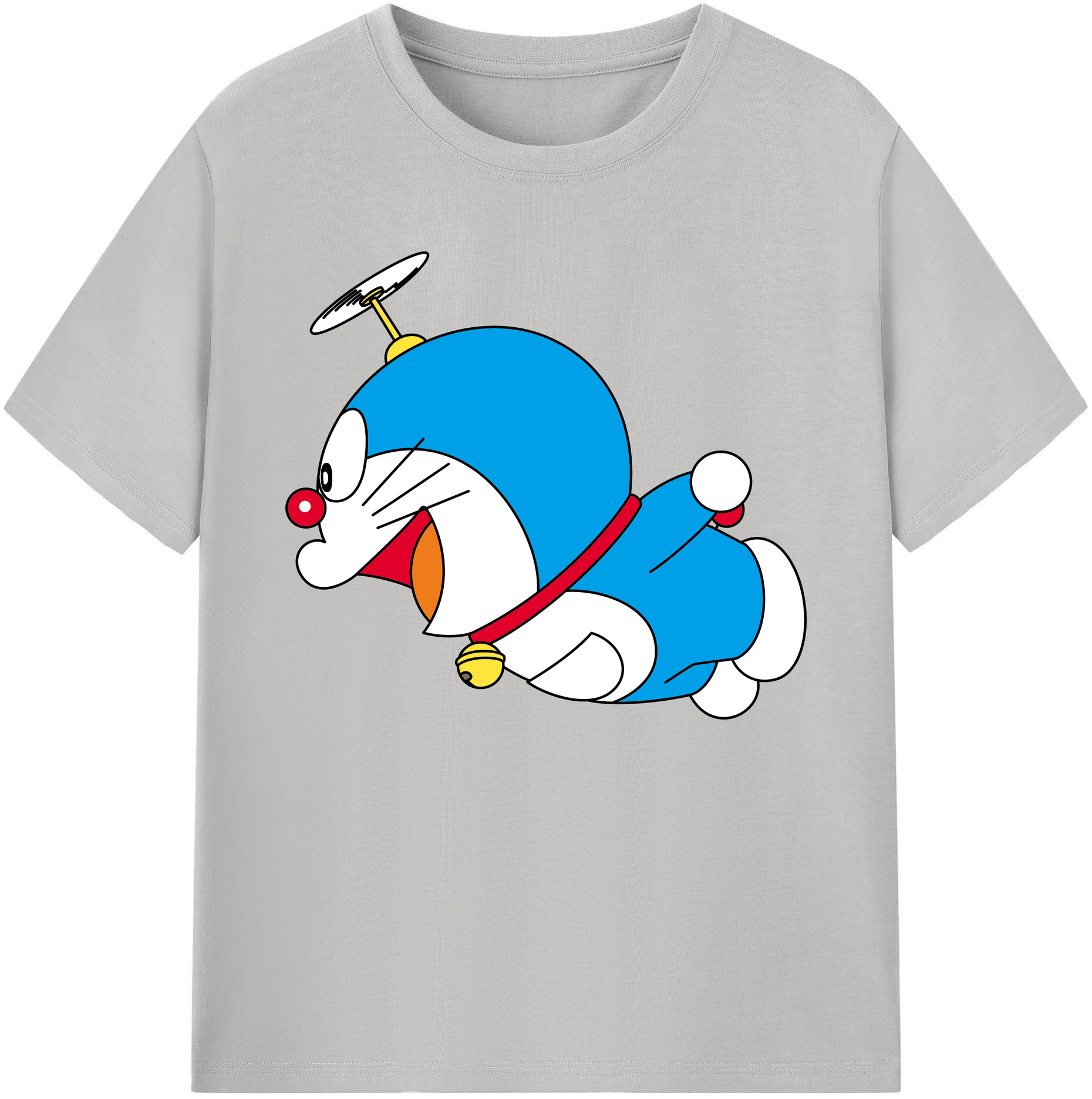 （画像用） ドラえもん Doraemon 綿100％ メンズ半袖Tシャツ｜肌触りやわらか＆通気性