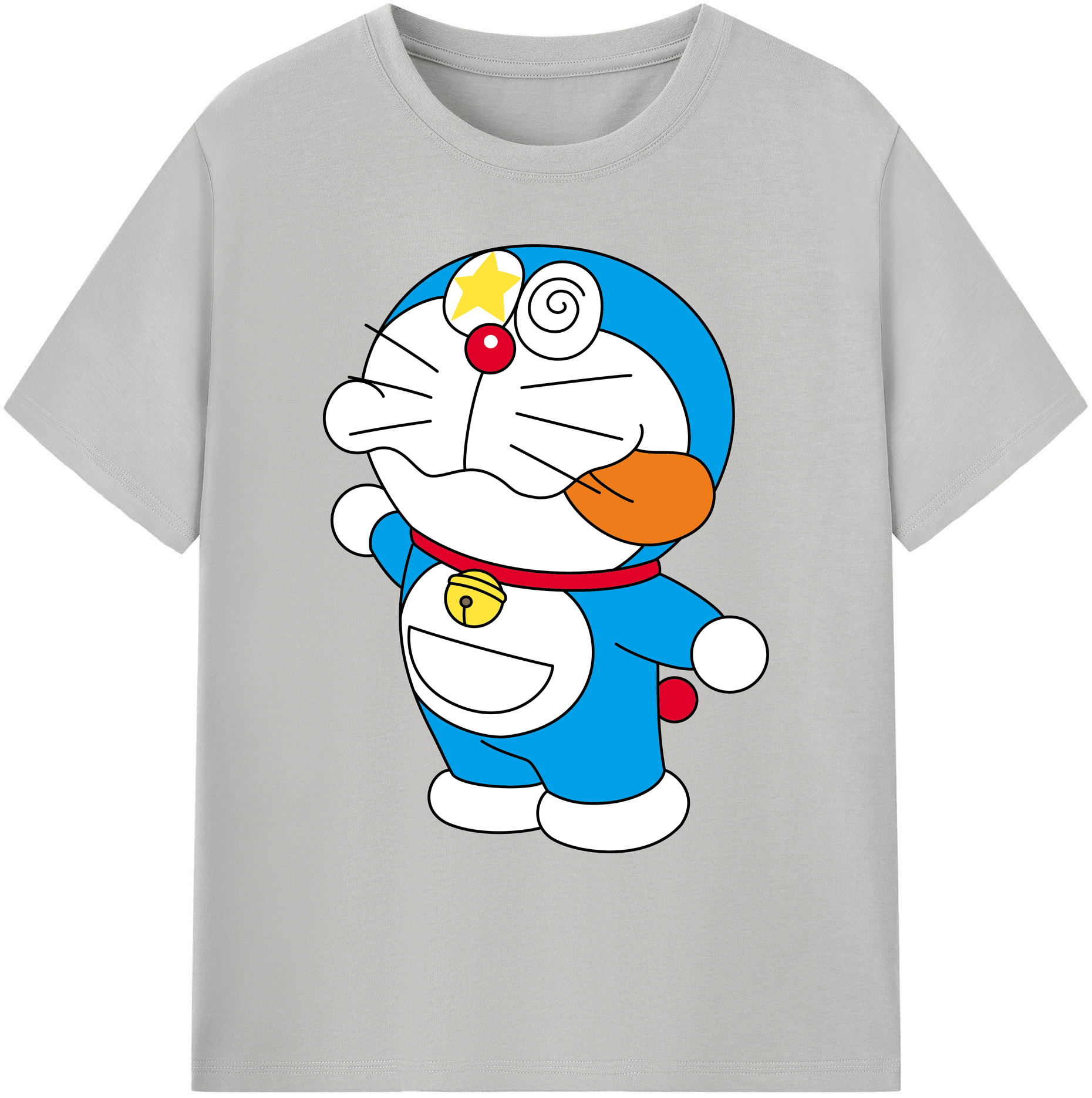 （画像用） ドラえもん Doraemon 綿100％ メンズ半袖Tシャツ｜肌触りやわらか＆通気性