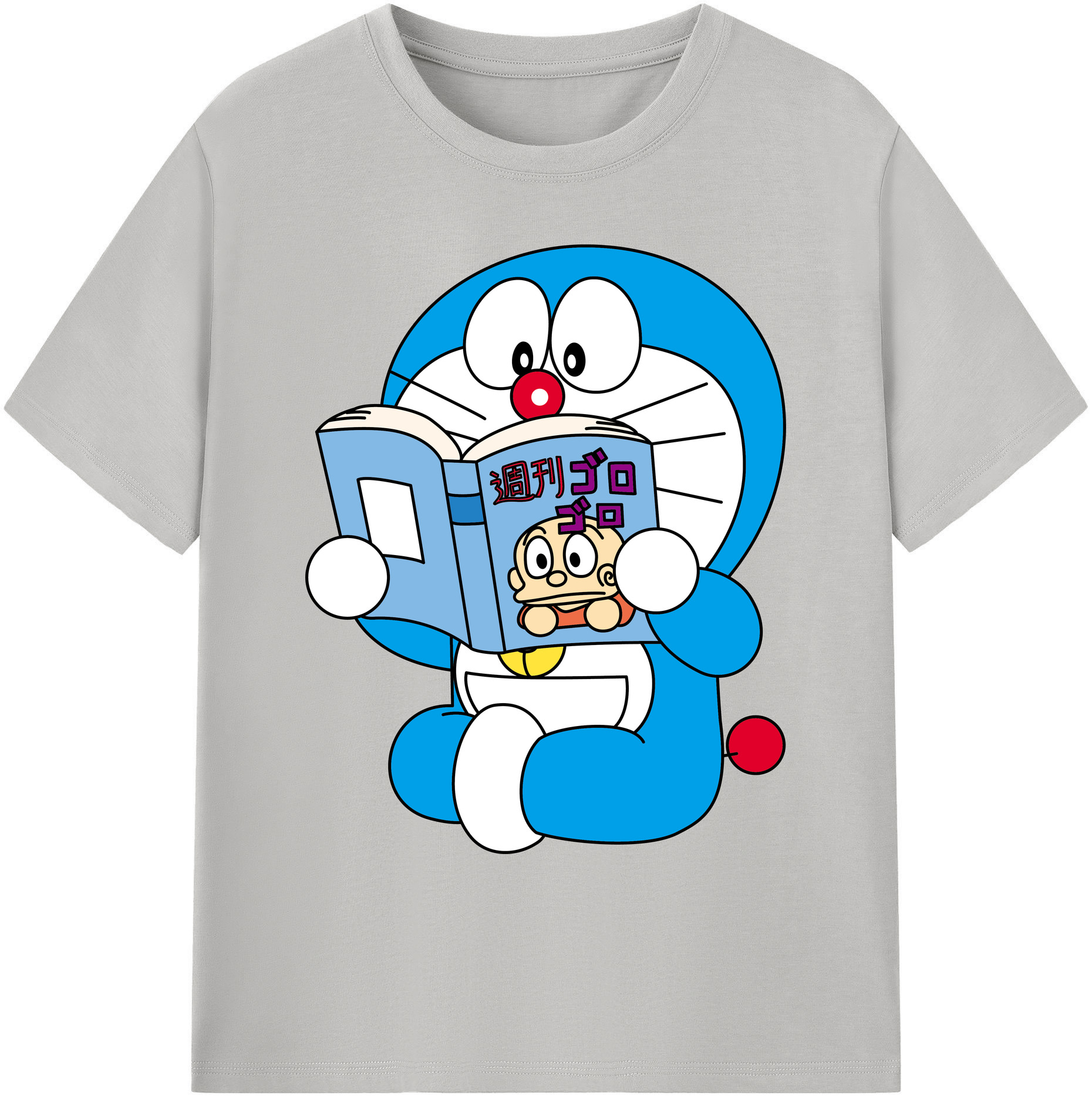 （画像用） ドラえもん Doraemon 綿100％ メンズ半袖Tシャツ｜肌触りやわらか＆通気性