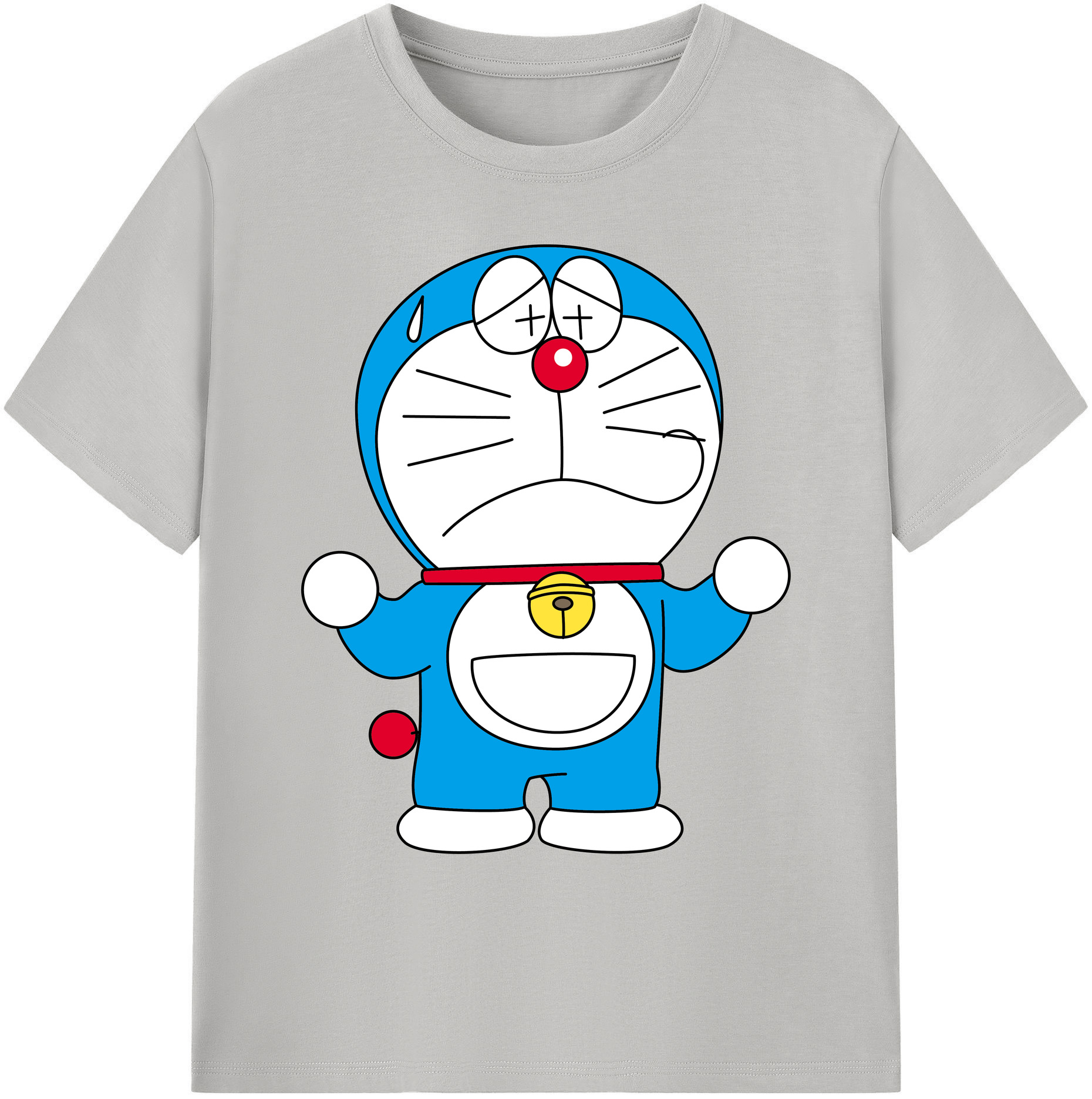 （画像用） ドラえもん Doraemon 綿100％ メンズ半袖Tシャツ｜肌触りやわらか＆通気性