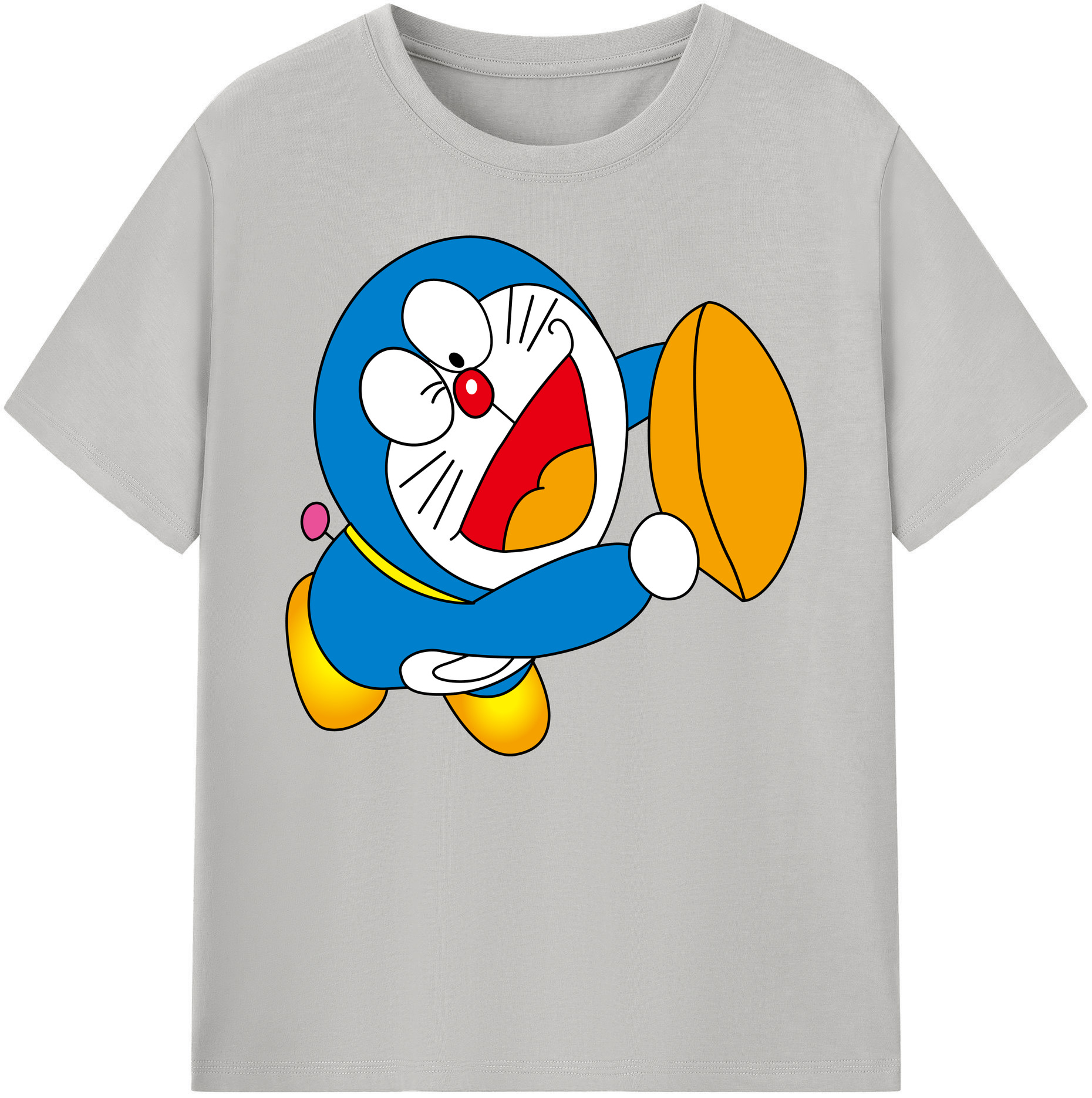 （画像用） ドラえもん Doraemon 綿100％ メンズ半袖Tシャツ｜肌触りやわらか＆通気性