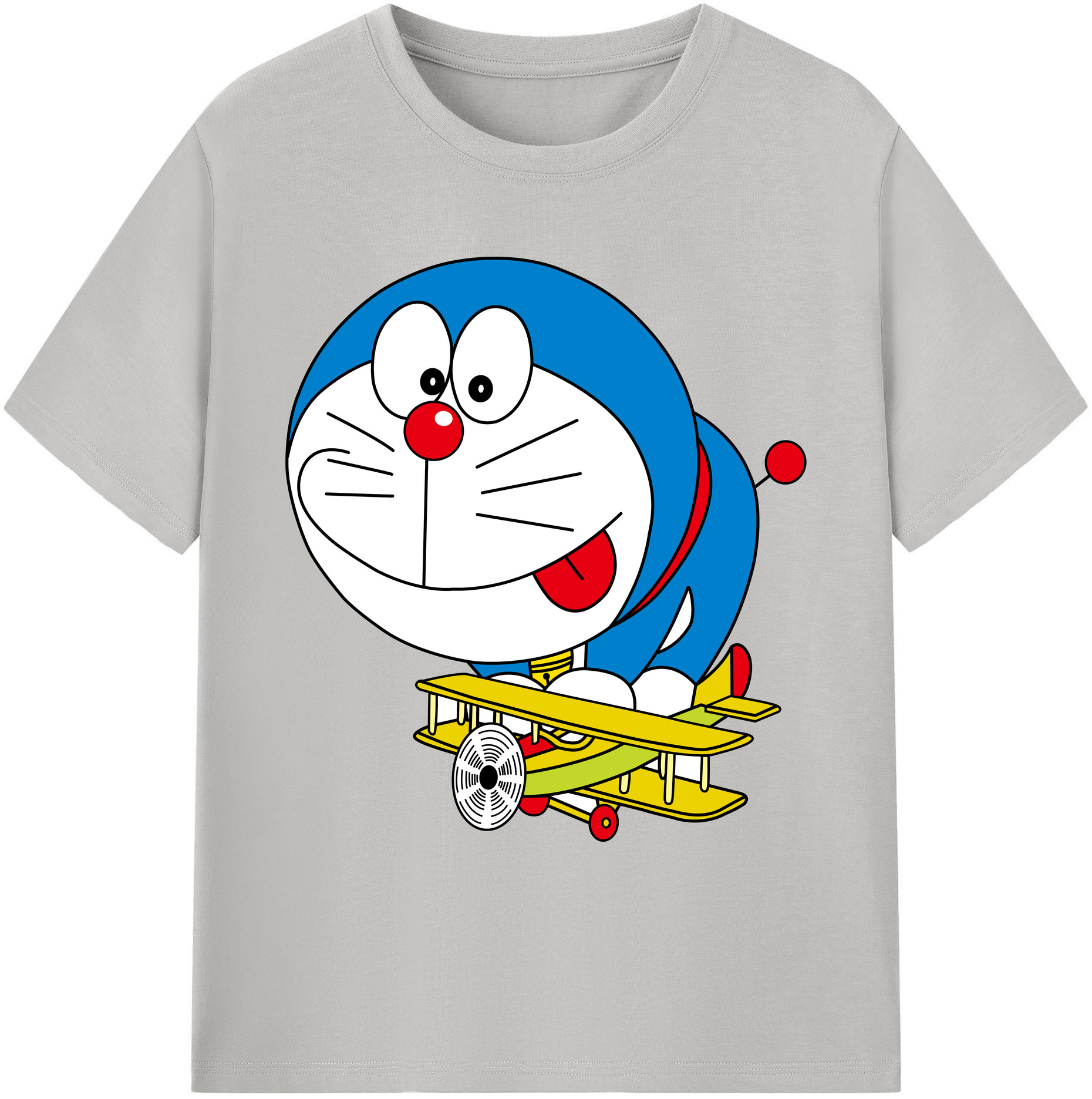 （画像用） ドラえもん Doraemon 綿100％ メンズ半袖Tシャツ｜肌触りやわらか＆通気性