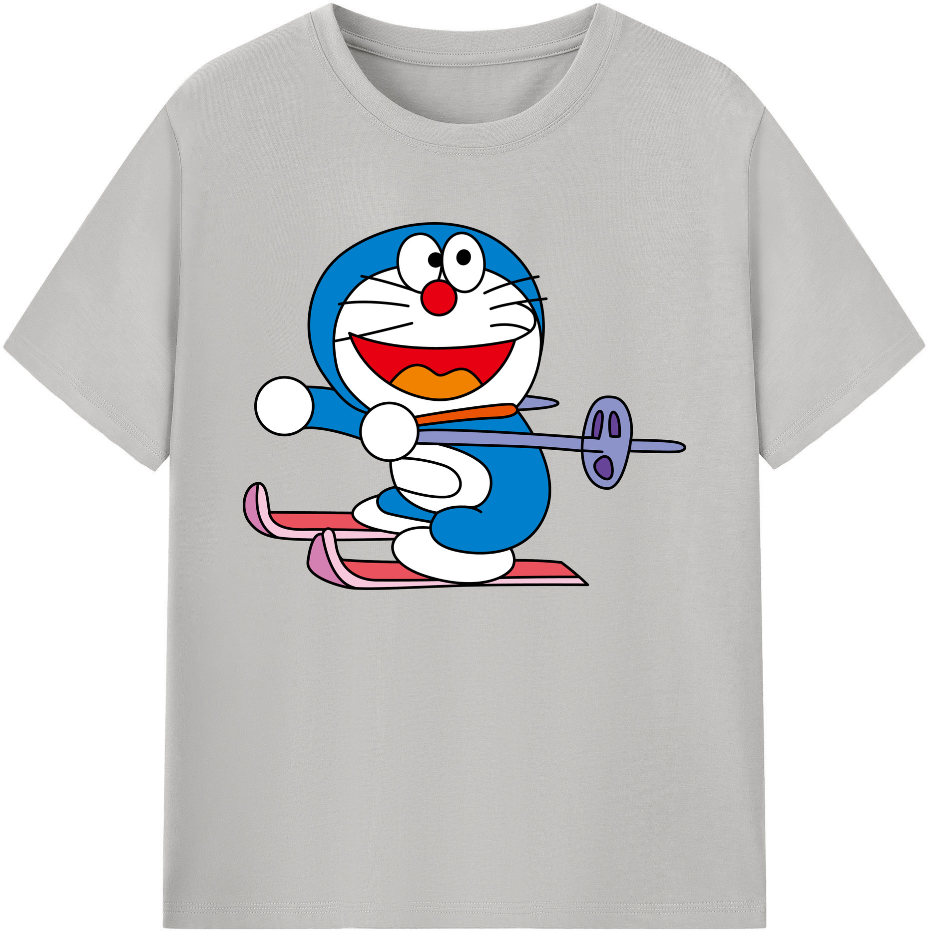 （画像用） ドラえもん Doraemon 綿100％ メンズ半袖Tシャツ｜肌触りやわらか＆通気性