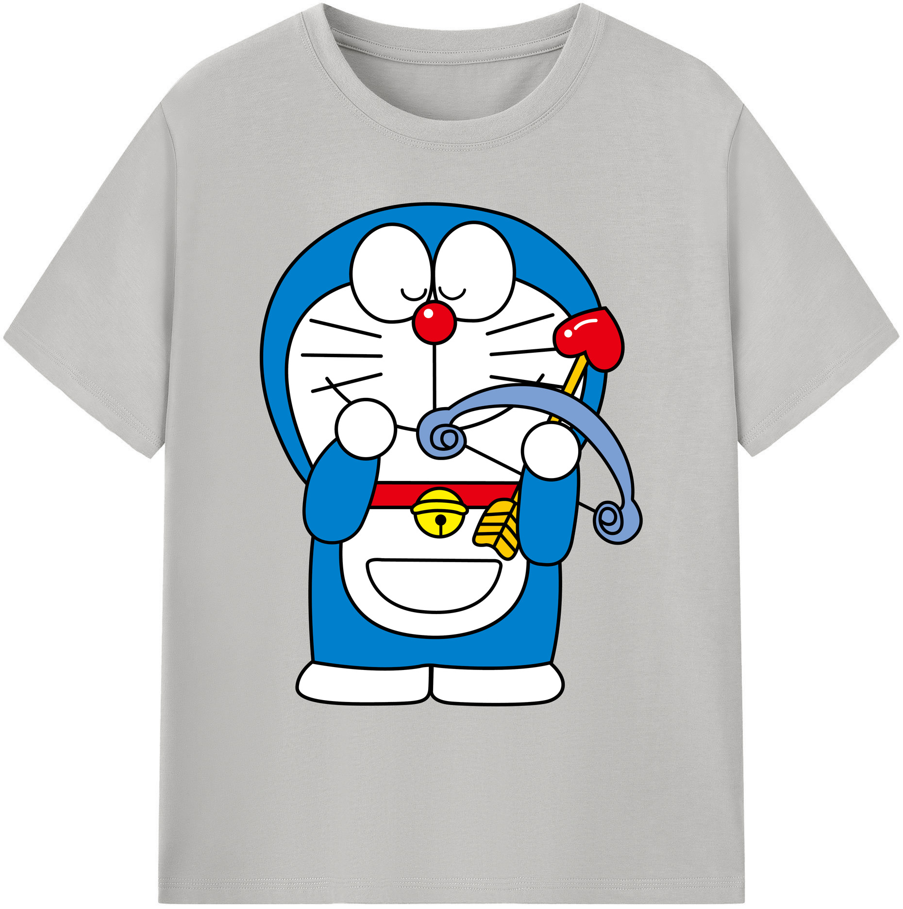 （画像用） ドラえもん Doraemon 綿100％ メンズ半袖Tシャツ｜肌触りやわらか＆通気性