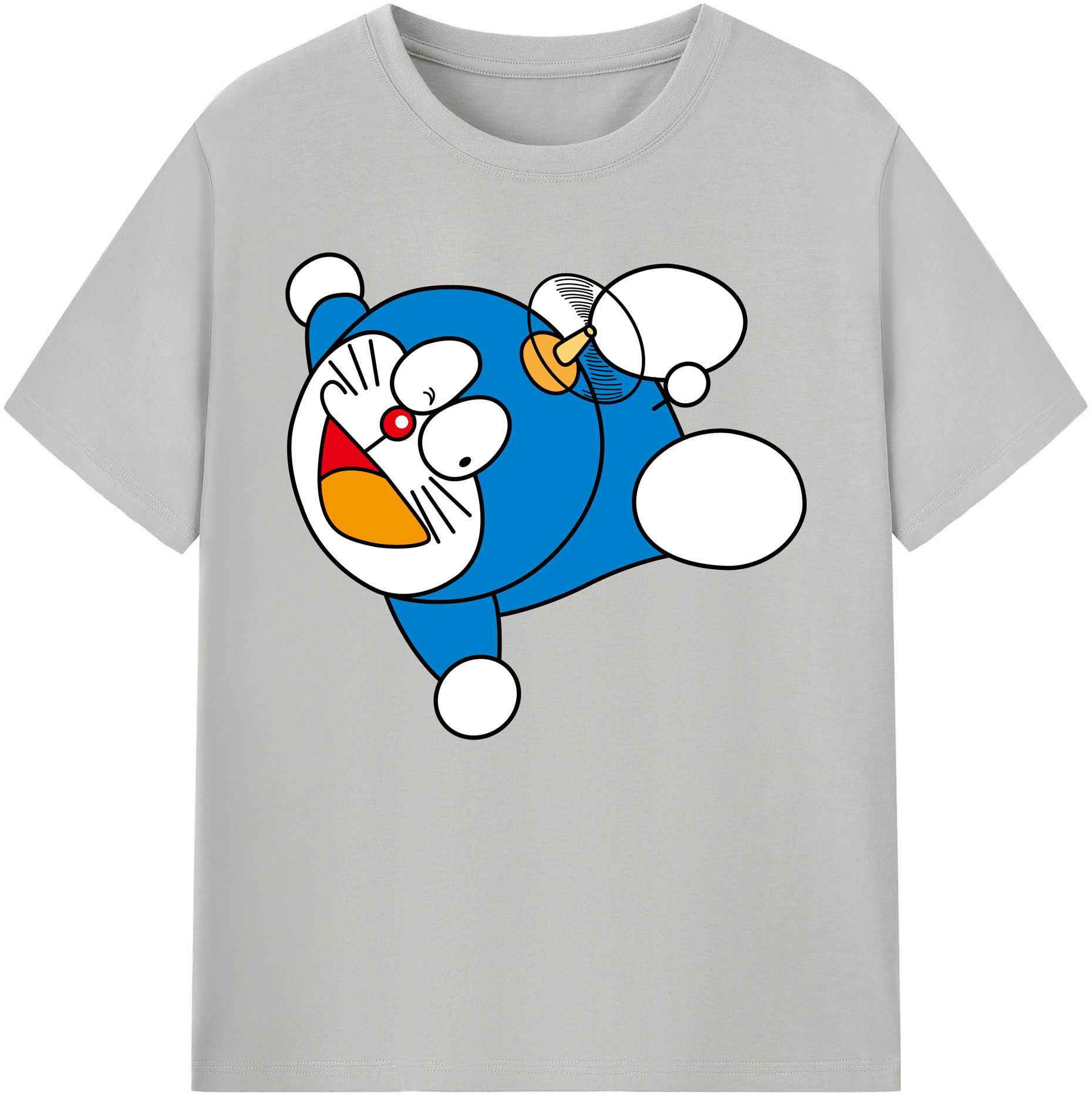 （画像用） ドラえもん Doraemon 綿100％ メンズ半袖Tシャツ｜肌触りやわらか＆通気性