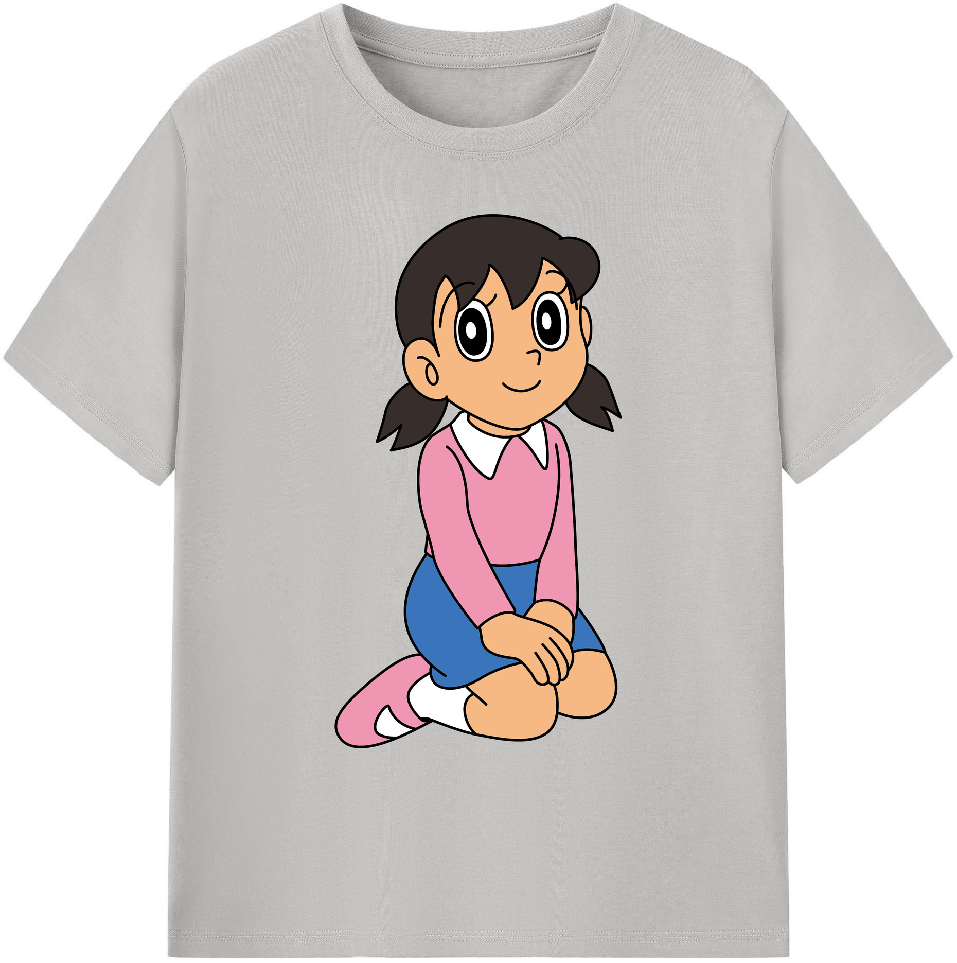（画像用） ドラえもん みなもと しずか Doraemon Shizuka Minamoto 綿100％ メンズ半袖Tシャツ｜肌触りやわらか＆通気性