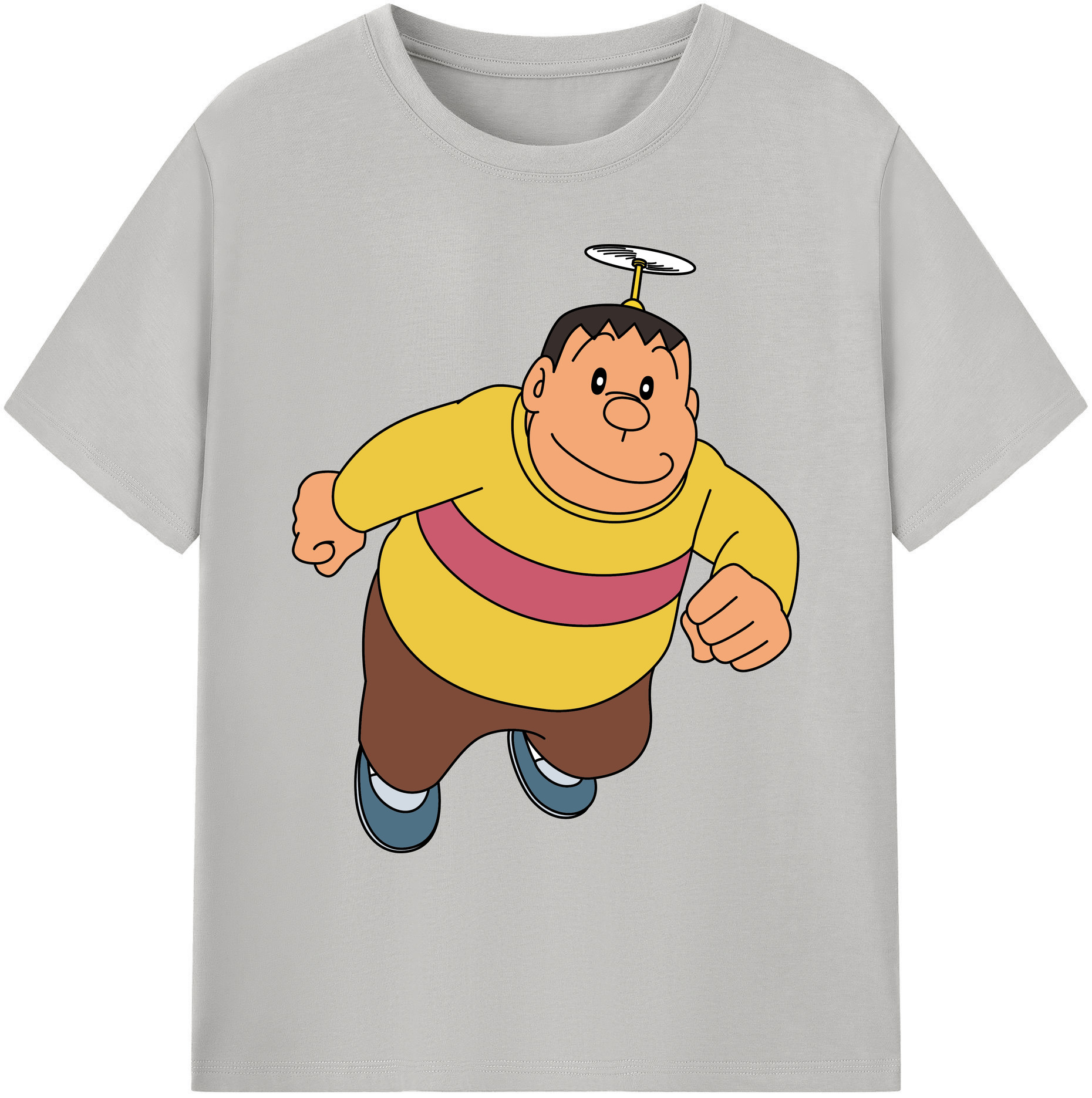 （画像用） ドラえもん 剛田武 Doraemon Gouta Takeshi 綿100％ メンズ半袖Tシャツ｜肌触りやわらか＆通気性