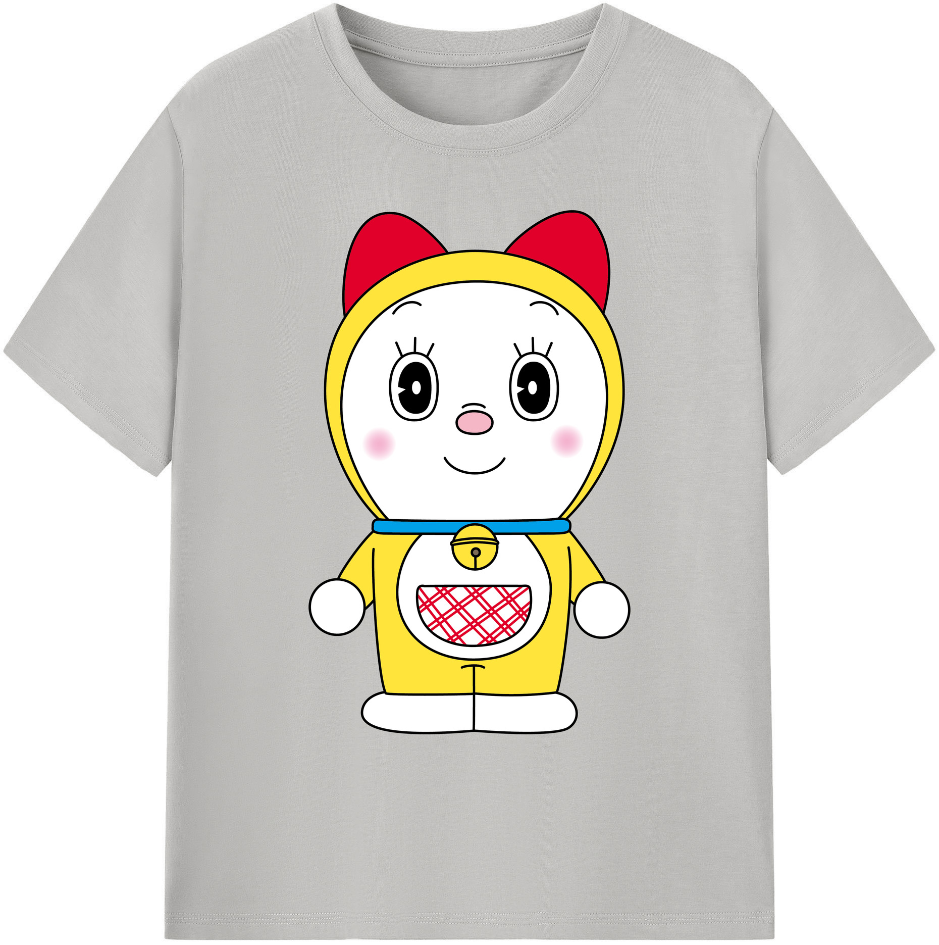 （画像用） ドラえもん ドラミ Doraemon Dorami 綿100％ メンズ半袖Tシャツ｜肌触りやわらか＆通気性