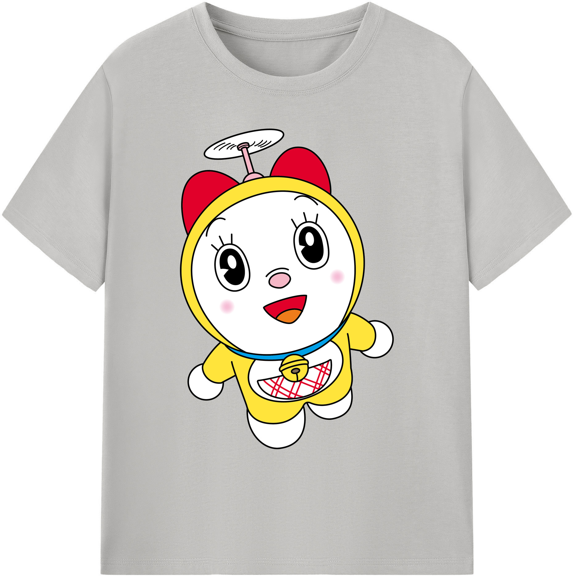 （画像用） ドラえもん ドラミ Doraemon Dorami 綿100％ メンズ半袖Tシャツ｜肌触りやわらか＆通気性