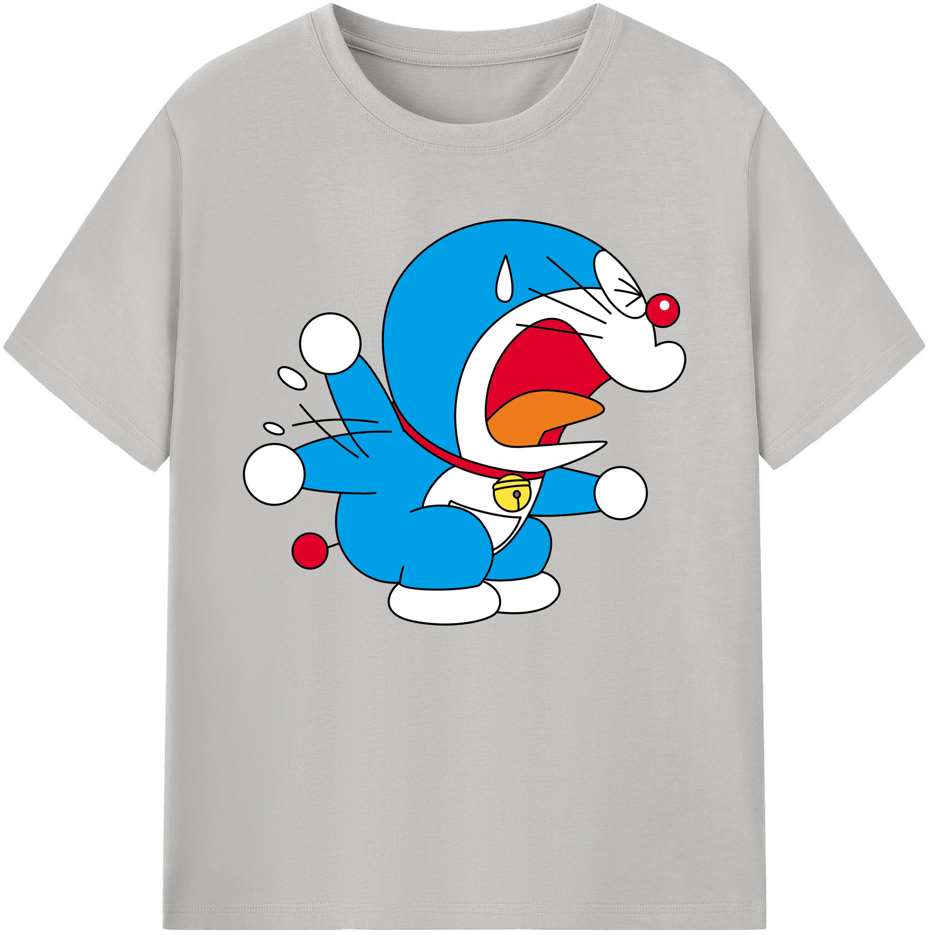 （画像用） ドラえもん Doraemon 綿100％ メンズ半袖Tシャツ｜肌触りやわらか＆通気性