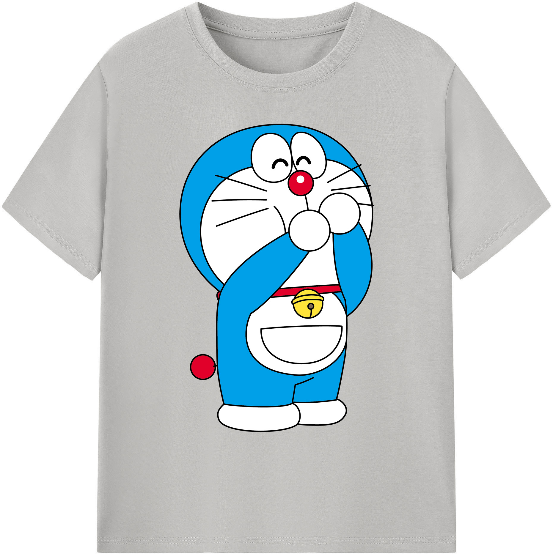 （画像用） ドラえもん Doraemon 綿100％ メンズ半袖Tシャツ｜肌触りやわらか＆通気性