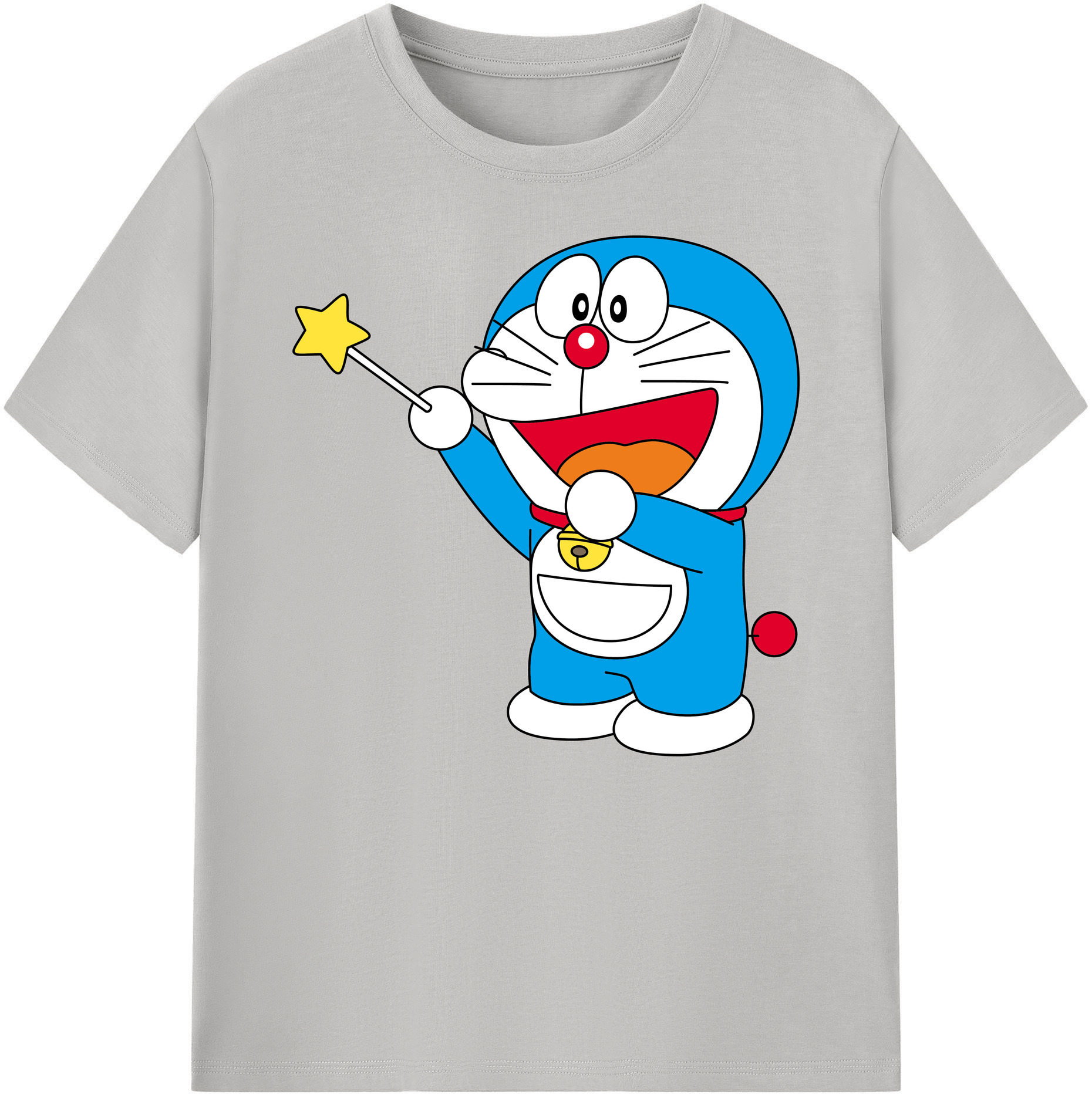 （画像用） ドラえもん Doraemon 綿100％ メンズ半袖Tシャツ｜肌触りやわらか＆通気性