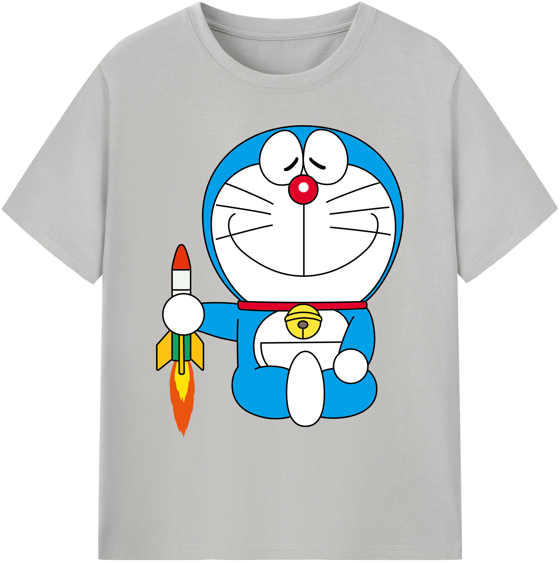 （画像用） ドラえもん Doraemon 綿100％ メンズ半袖Tシャツ｜肌触りやわらか＆通気性