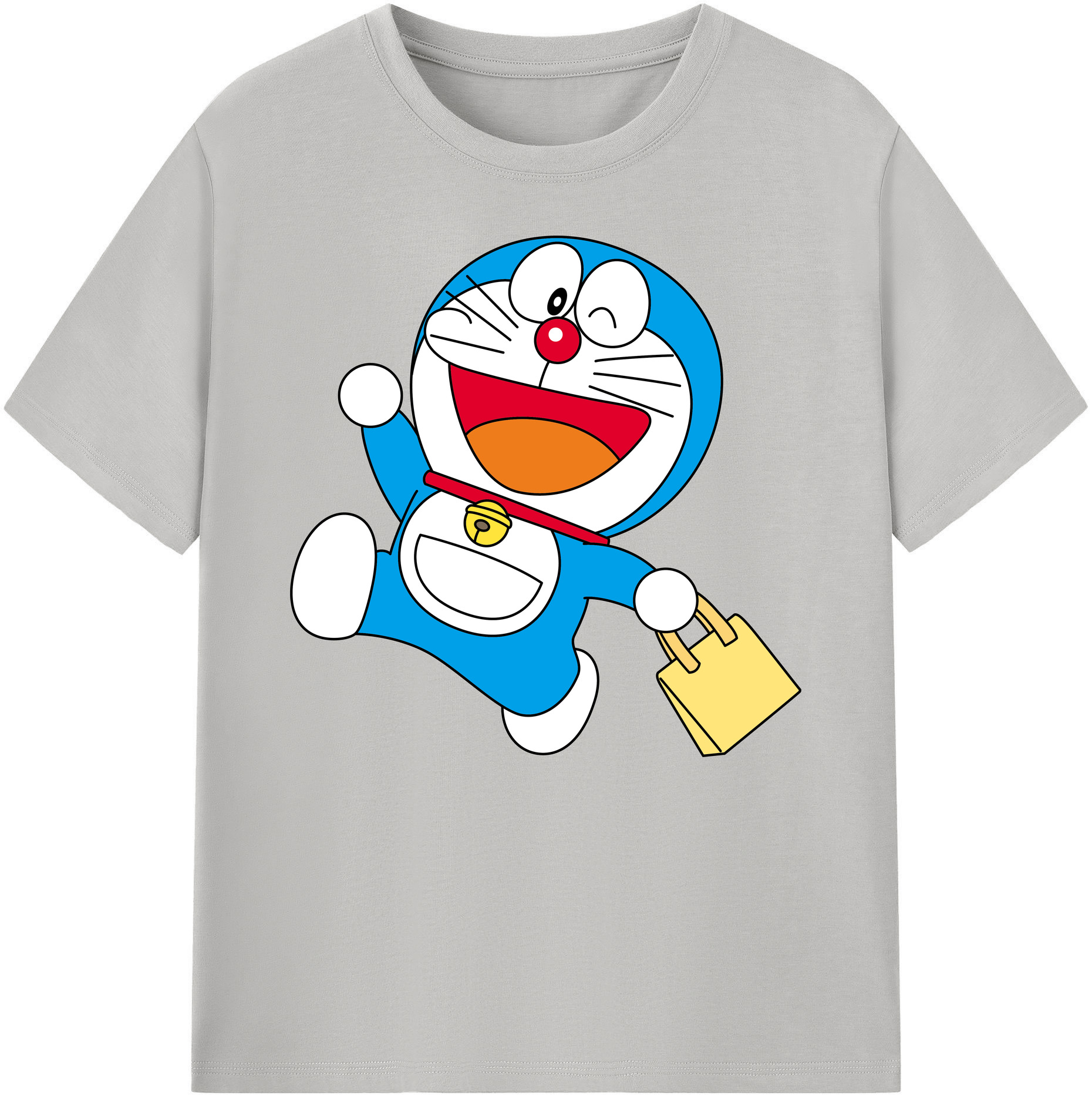 （画像用） ドラえもん Doraemon 綿100％ メンズ半袖Tシャツ｜肌触りやわらか＆通気性