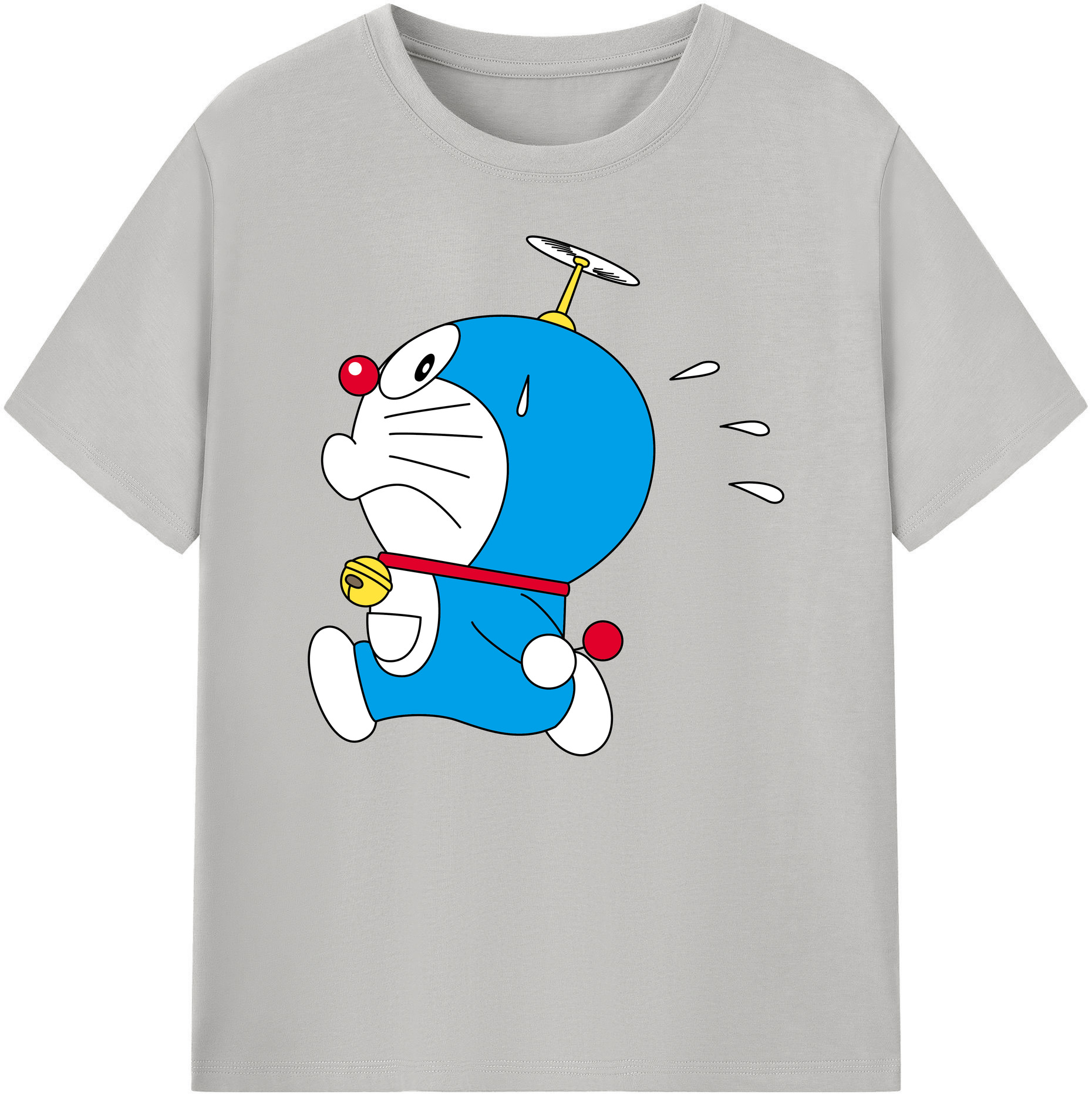 （画像用） ドラえもん Doraemon 綿100％ メンズ半袖Tシャツ｜肌触りやわらか＆通気性