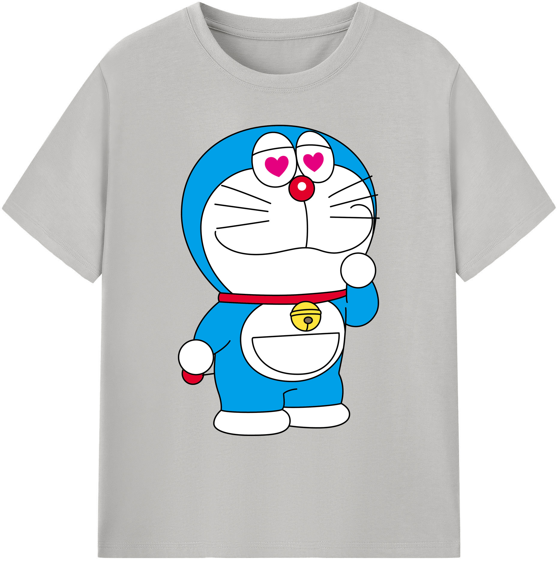 （画像用） ドラえもん Doraemon 綿100％ メンズ半袖Tシャツ｜肌触りやわらか＆通気性