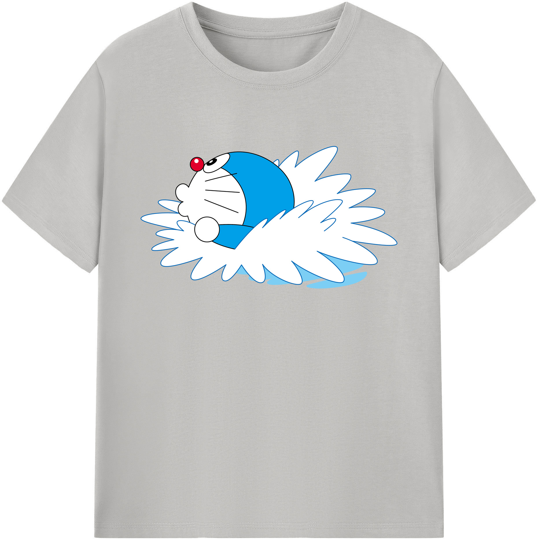 （画像用） ドラえもん Doraemon 綿100％ メンズ半袖Tシャツ｜肌触りやわらか＆通気性