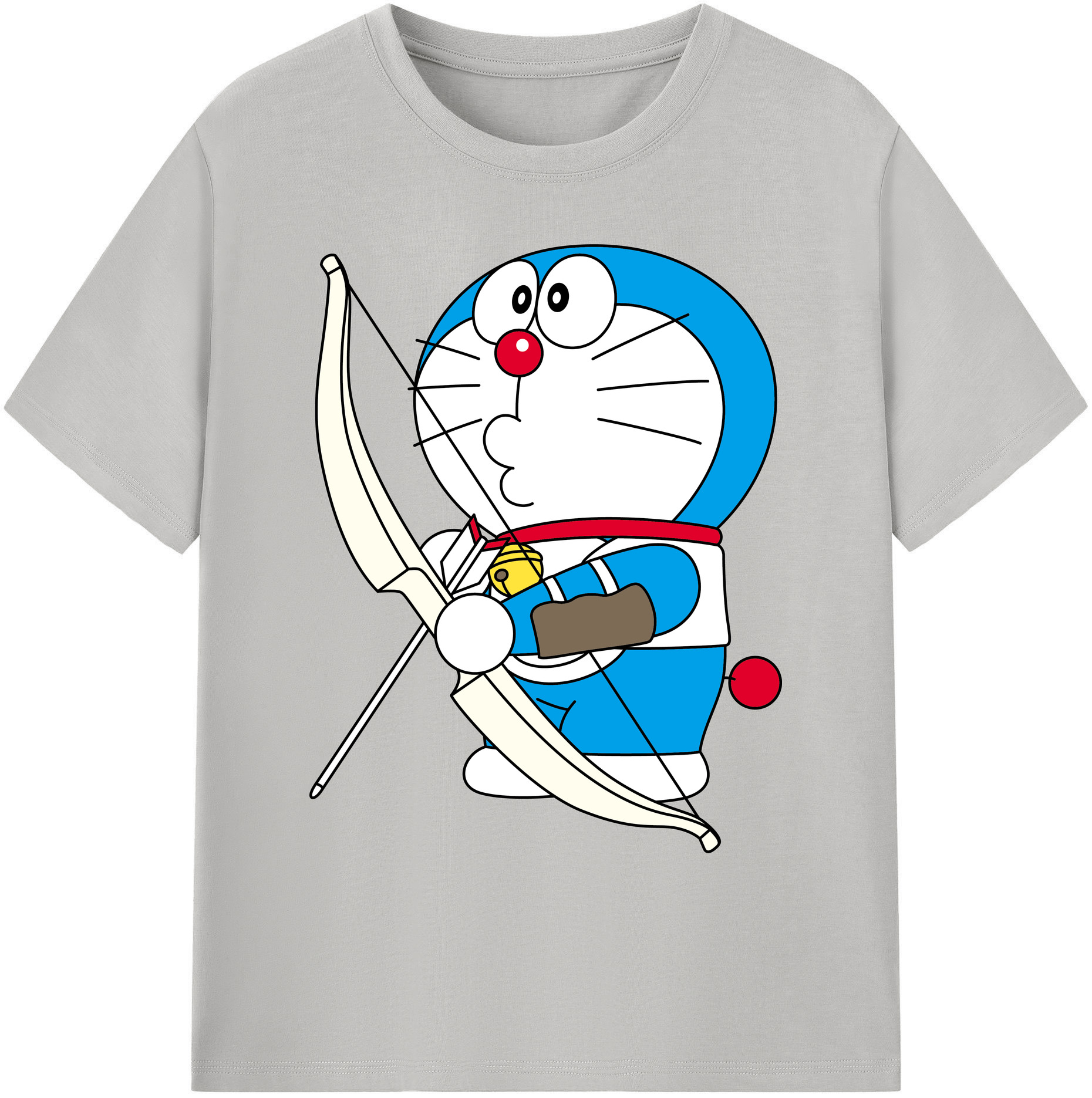 （画像用） ドラえもん Doraemon 綿100％ メンズ半袖Tシャツ｜肌触りやわらか＆通気性