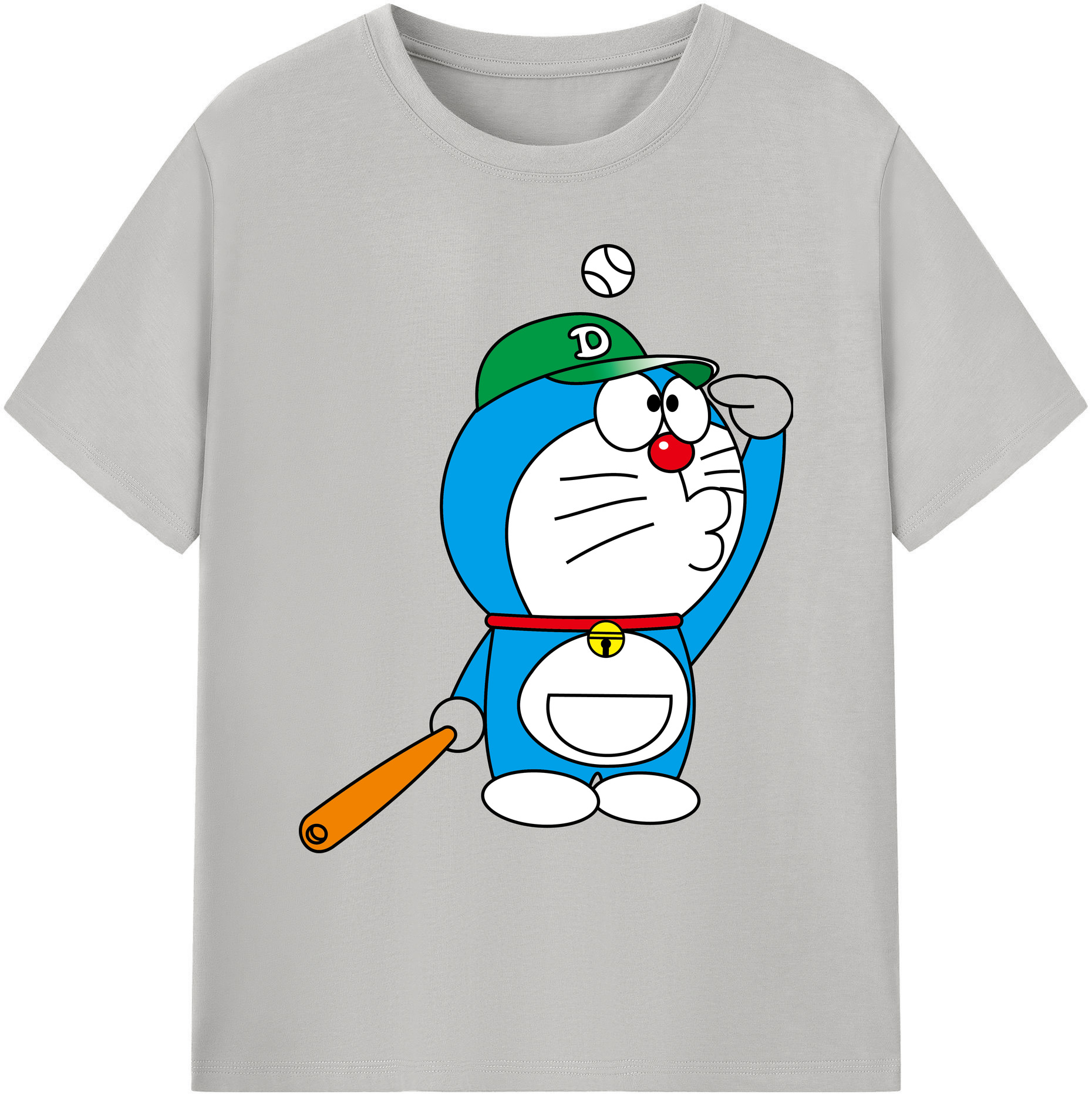 （画像用） ドラえもん Doraemon 綿100％ メンズ半袖Tシャツ｜肌触りやわらか＆通気性