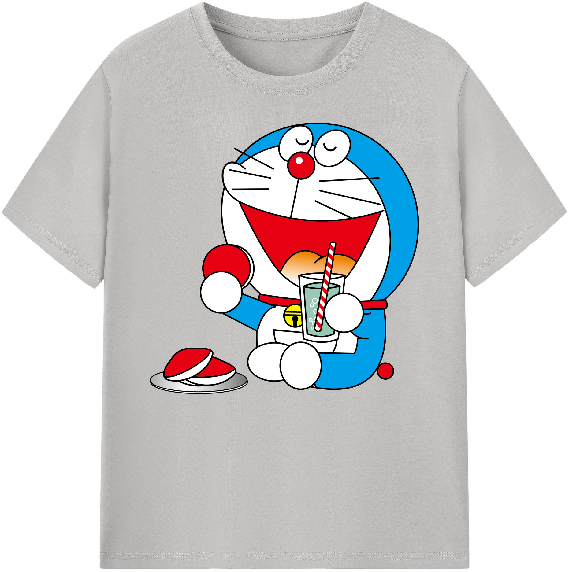 （画像用） ドラえもん Doraemon 綿100％ メンズ半袖Tシャツ｜肌触りやわらか＆通気性